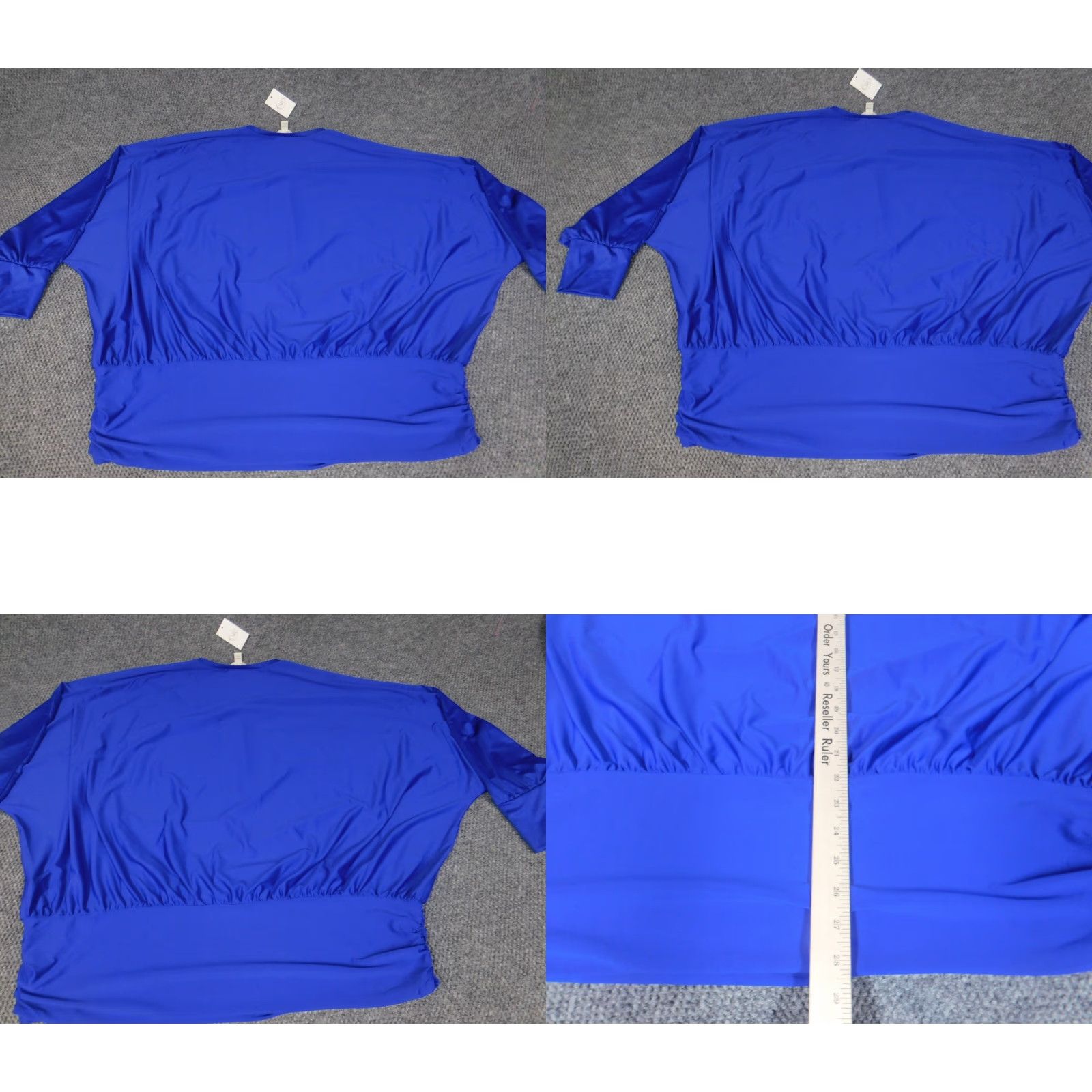 Vintage Cato Blouse 24W Plus Purple Crew Neck 3/4 Sleeve Pullover Stretch Casual Women Bonutfly Pattern Size 4XL / US 24-26 - 8 Thumbnail