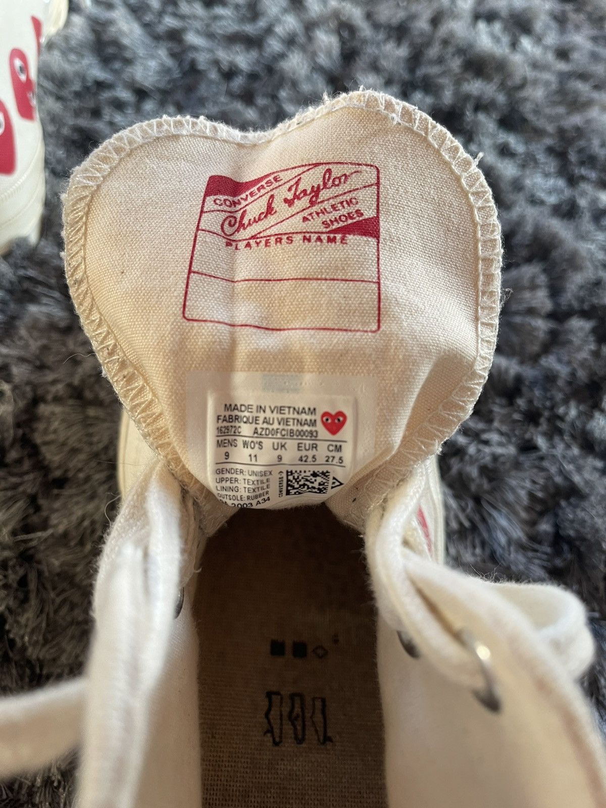 Converse × Vintage Vintage Original Converse Chuck Jaylor ALL STAR UK 9 White Size US 11.5 / IT 41.5 - 7 Thumbnail