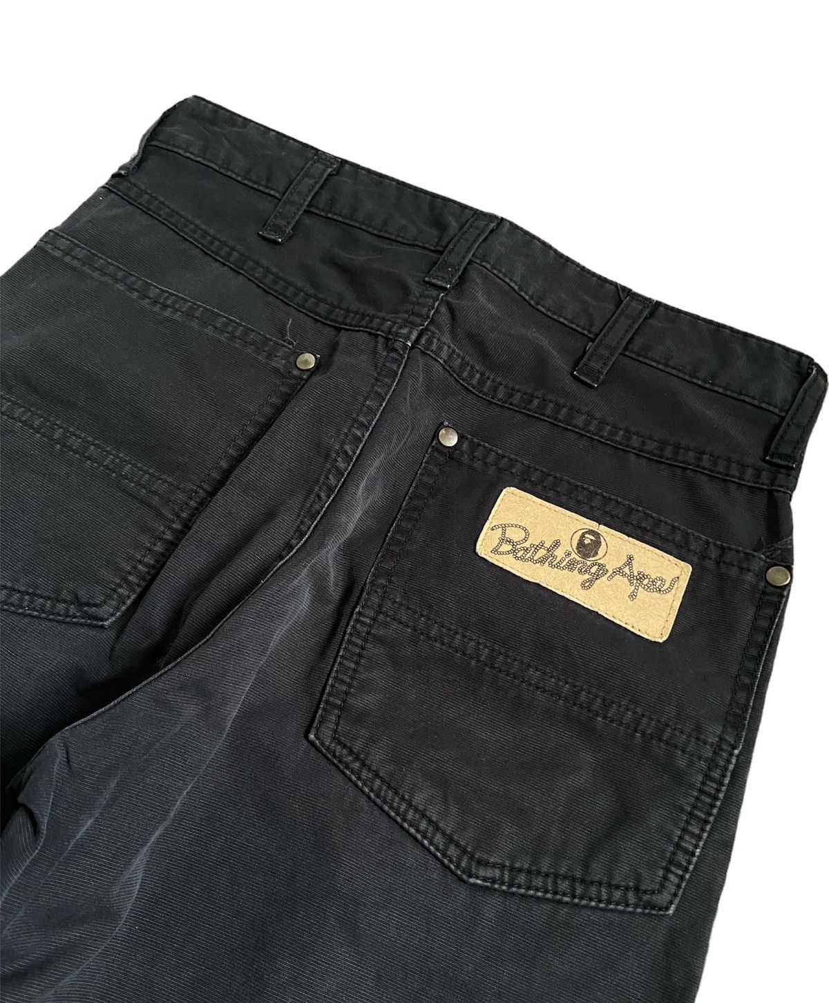 Bape Vintage Bathing Ape Patches Cropped Denim Pants Size US 26 / EU 42 - 3 Thumbnail