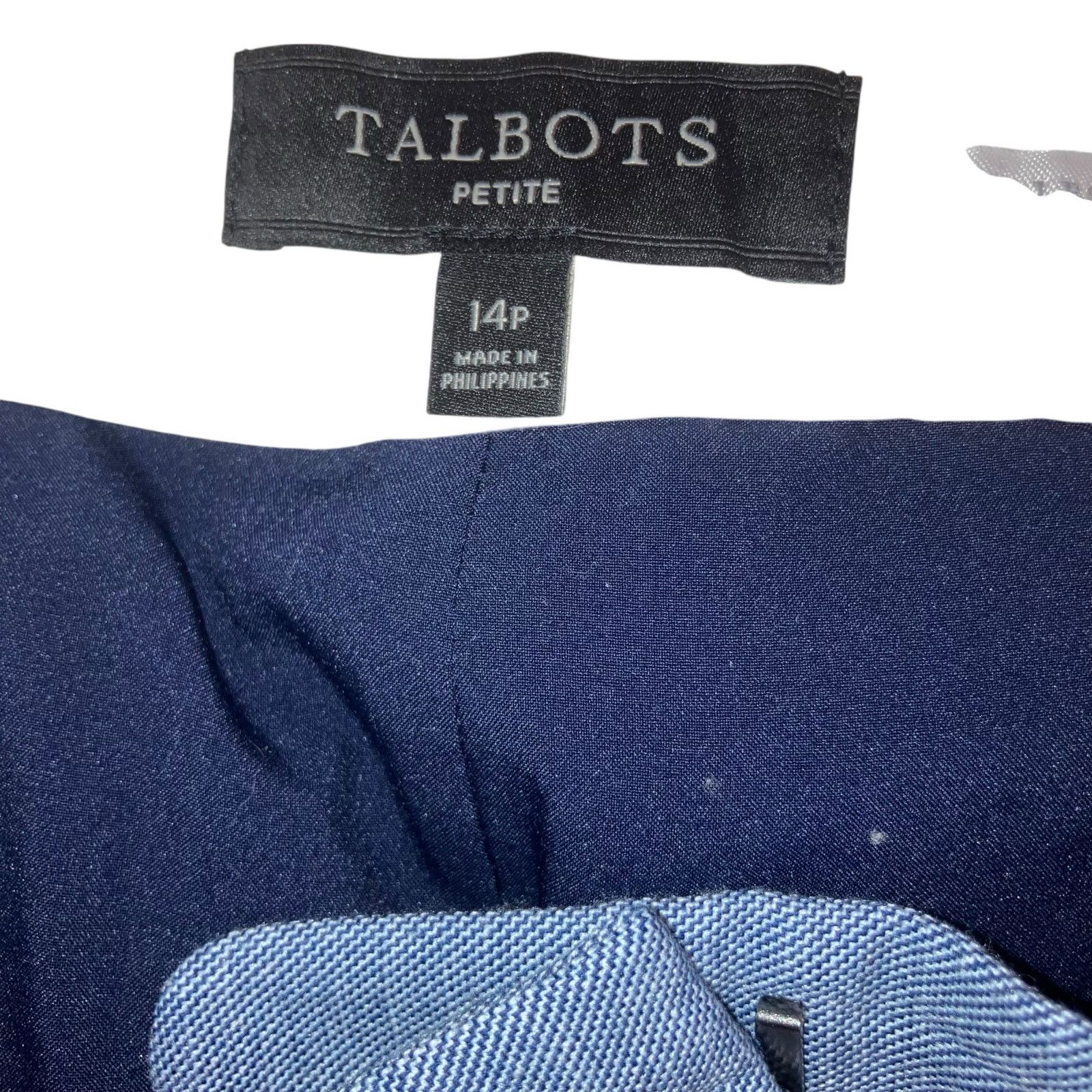 Talbots Light Blue Sharkskin Straight-leg Suit Pants- sz 14P