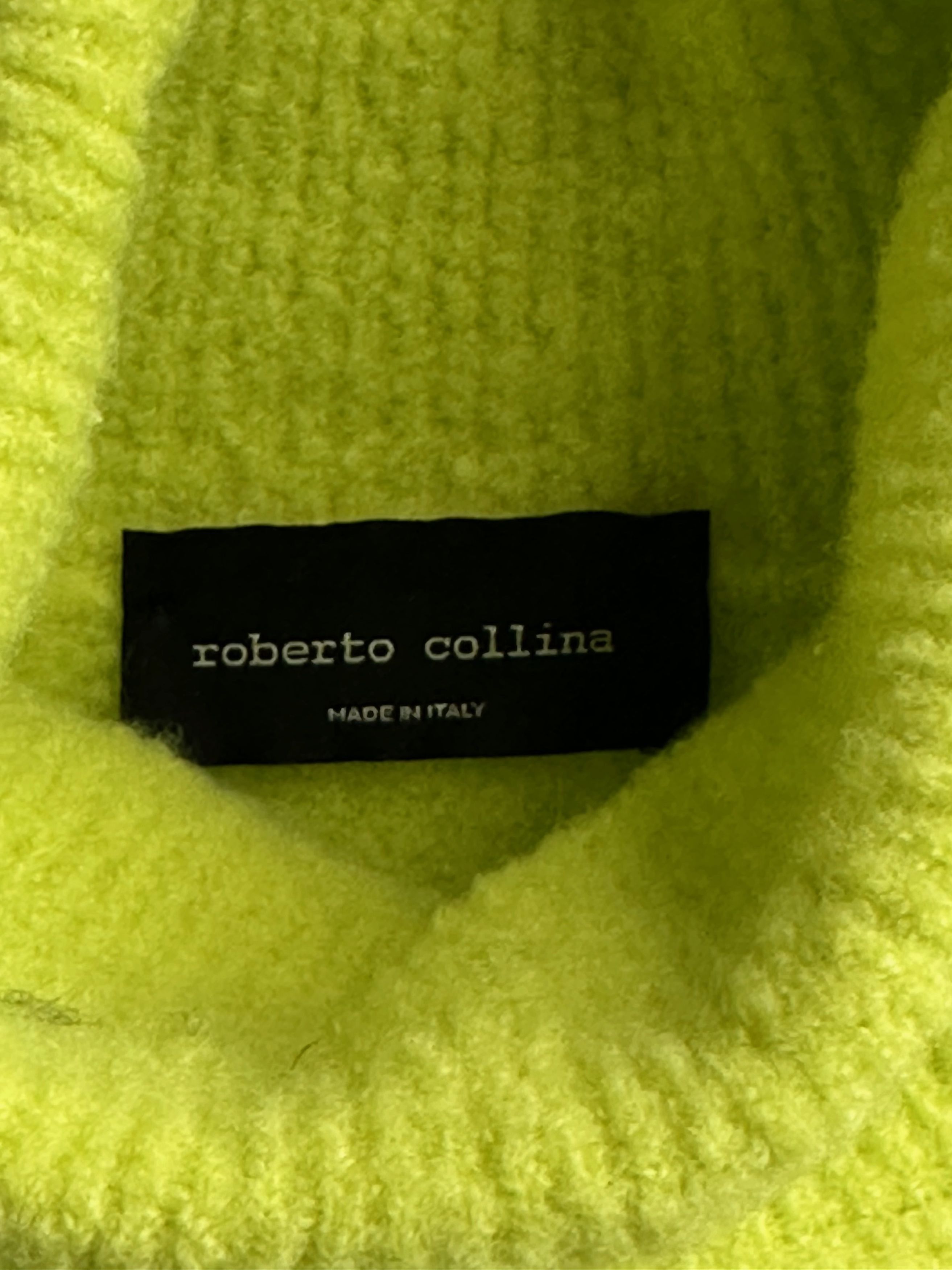 Roberto Collina Roberto Collina Wool-Blend Rollneck - Neon Lime - 54 (NWOT) Size US XXL / EU 58 / 5 - 3 Thumbnail