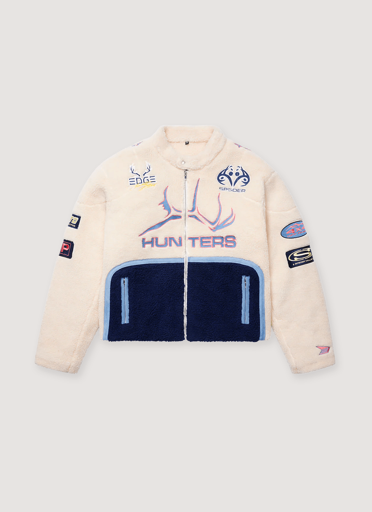 Sp5der Worldwide Sherpa Hunter Moto Jacket Cream Size US L / EU 52-54 / 3 - 1 Thumbnail
