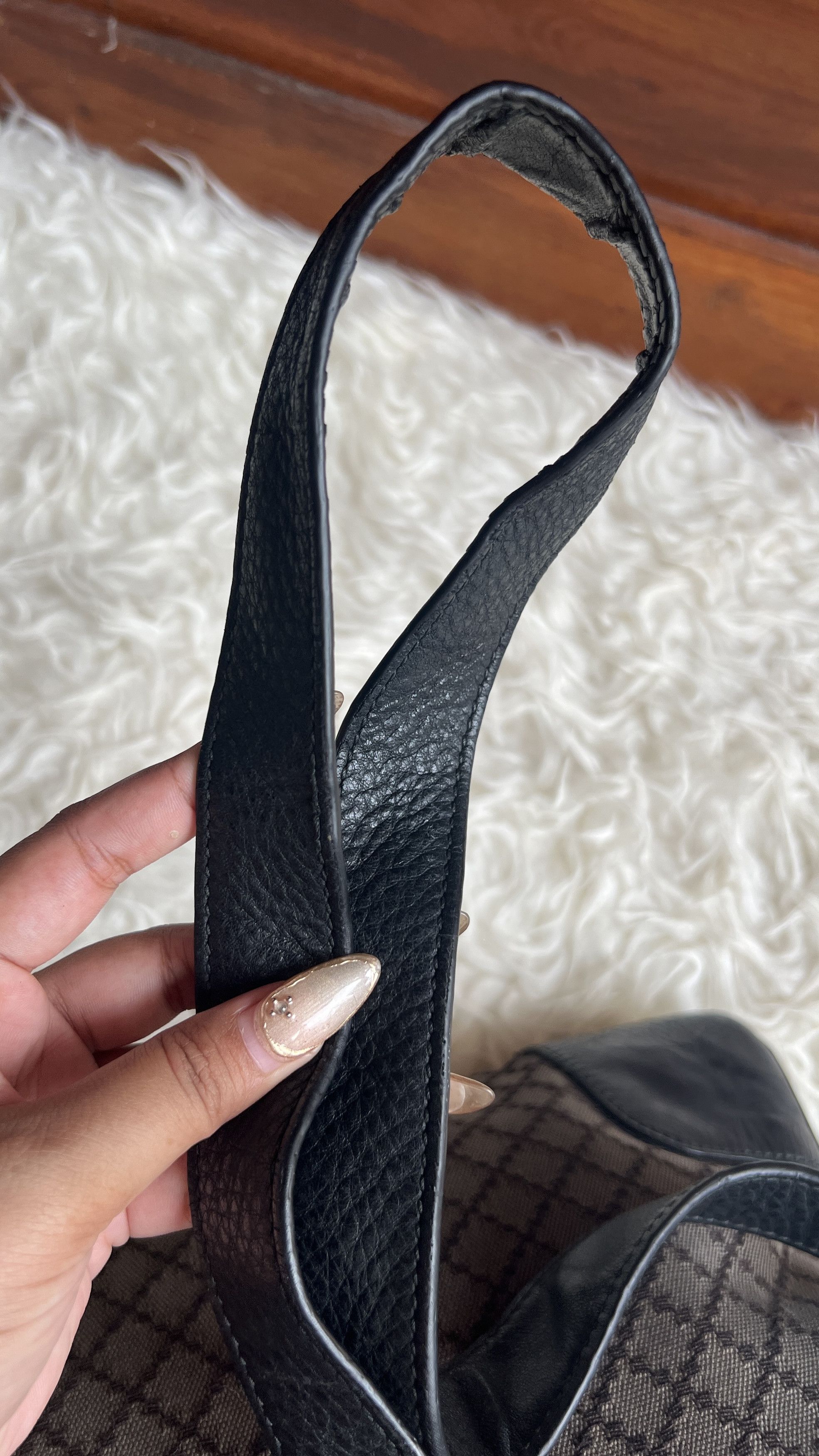 Gucci Authentic Gucci Black Diamante Canvas Crossbody Bag Size ONE SIZE - 11 Thumbnail