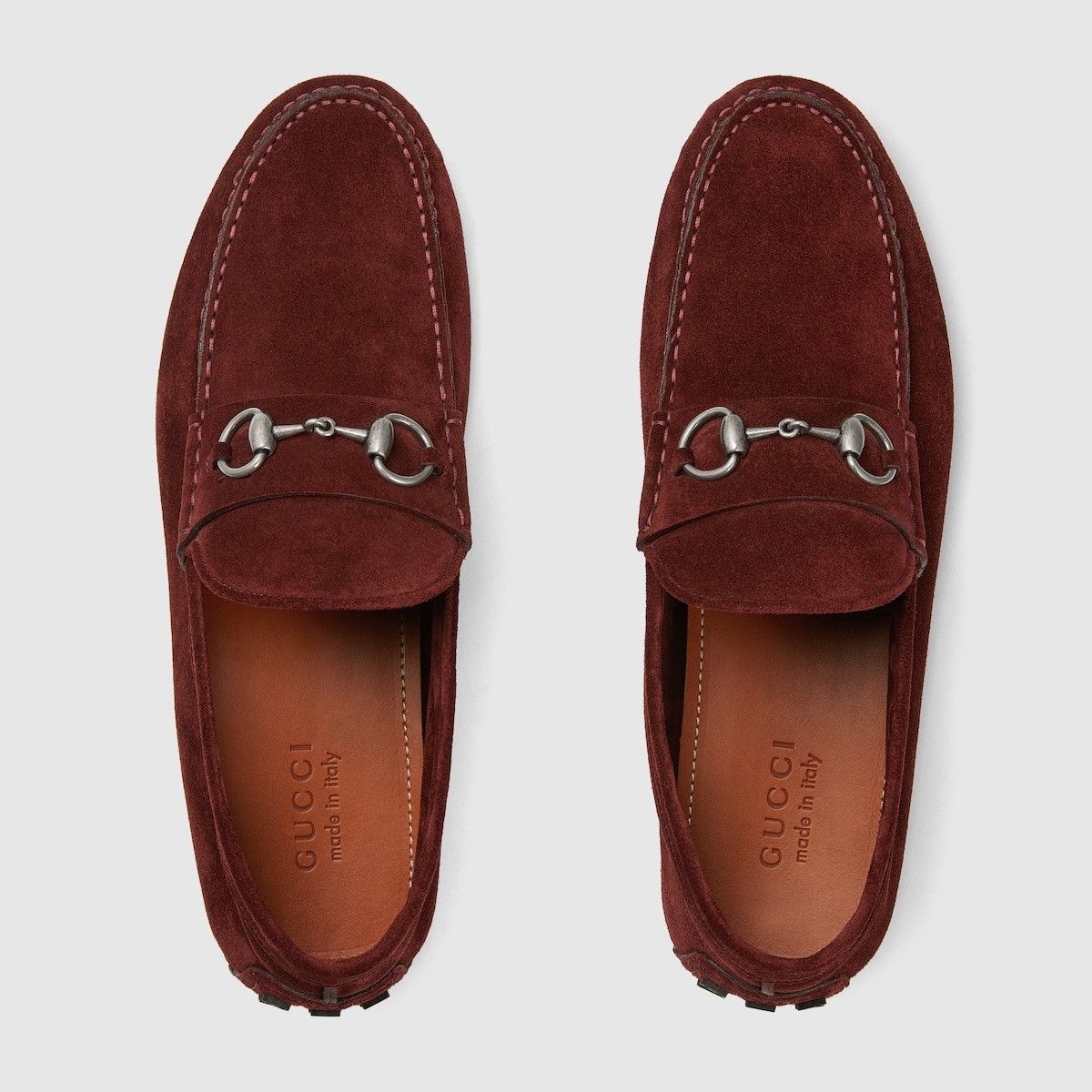 Gucci o1mt1gz0925 Men's Driver Shoes With Horsebit in Burgundy Size US 7.5 / EU 40-41 - 4 Thumbnail