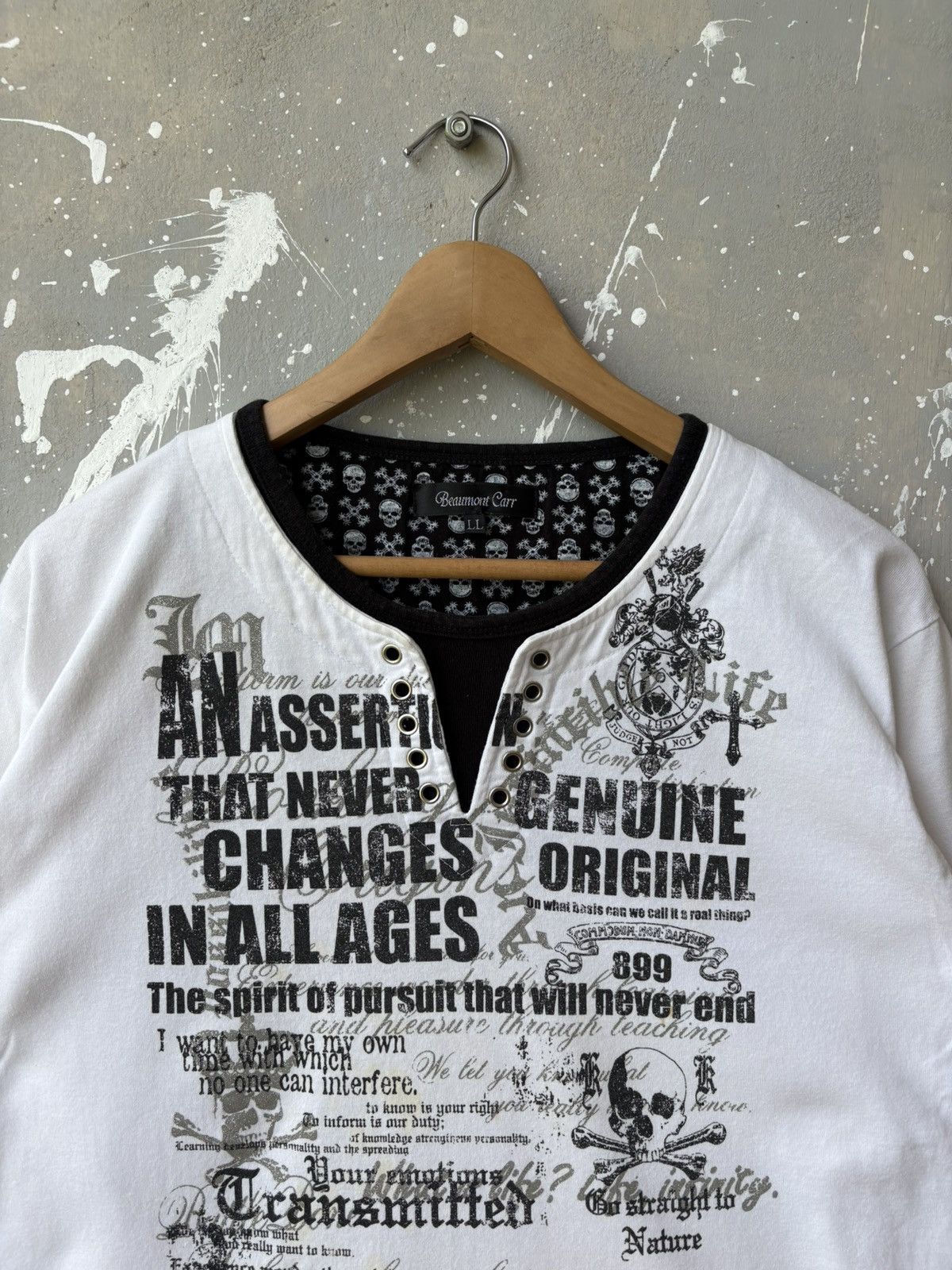 If Six Was Nine Vintage Y2K Beaumont Carr Gothic Style Long Sleeve Tee Size US M / EU 48-50 / 2 - 2 Thumbnail