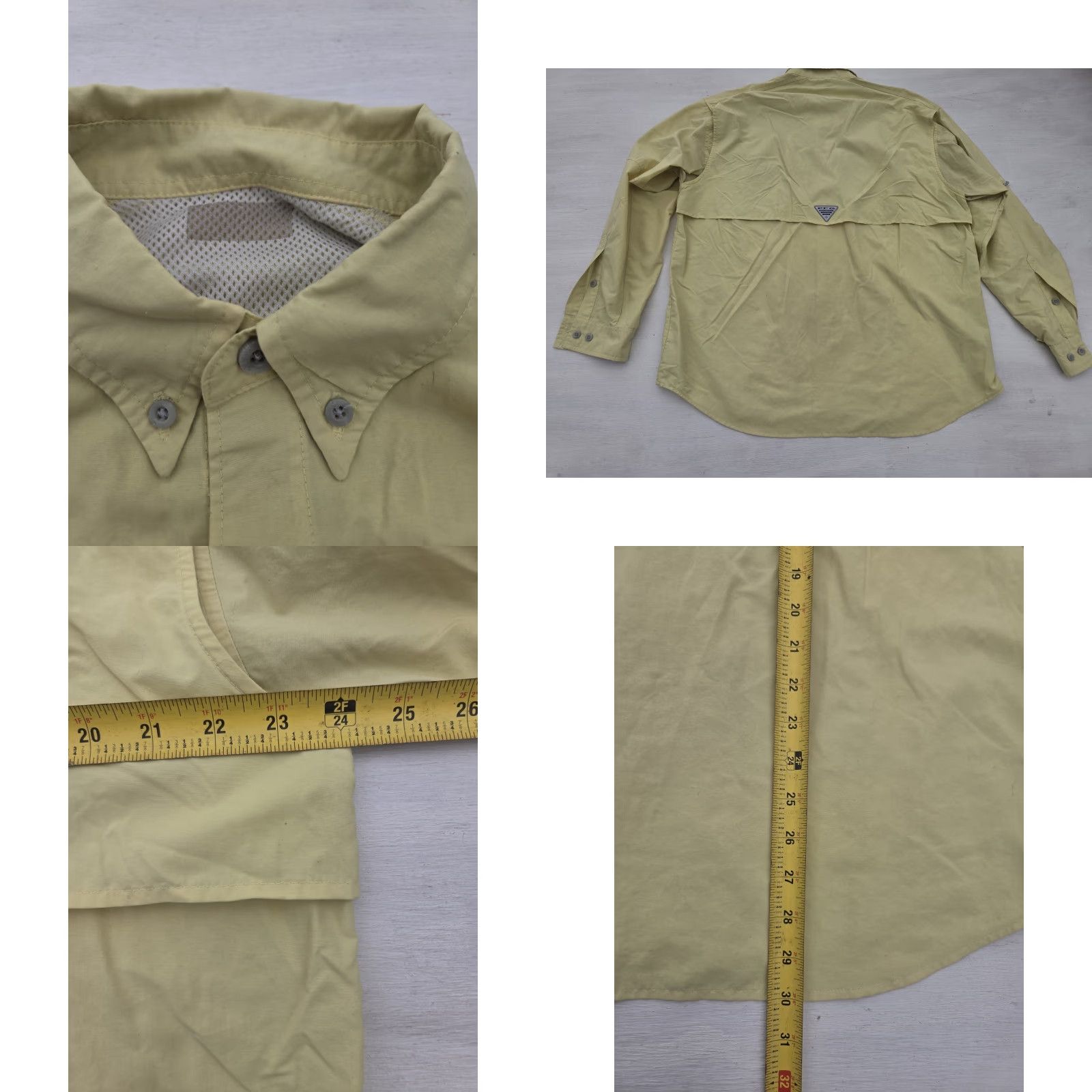 Vintage VINTAGE Columbia PFG Fishing Shirt Mens XL Yellow Long Sleeve Button-Up Omnishade breathable pocketed Size US XL / EU 56 / 4 - 8 Thumbnail