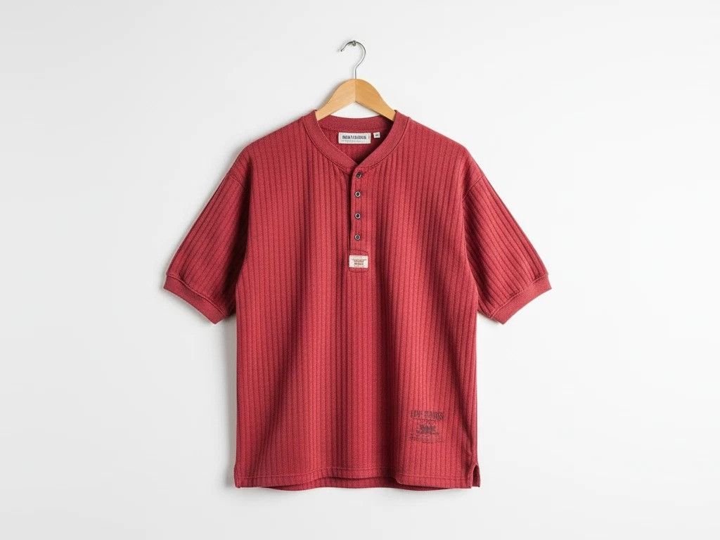 Levi's Vintage Levis Polo Shirt USA Made Burgundy Cotton Men L 90s Size US L / EU 52-54 / 3 - 1 Thumbnail