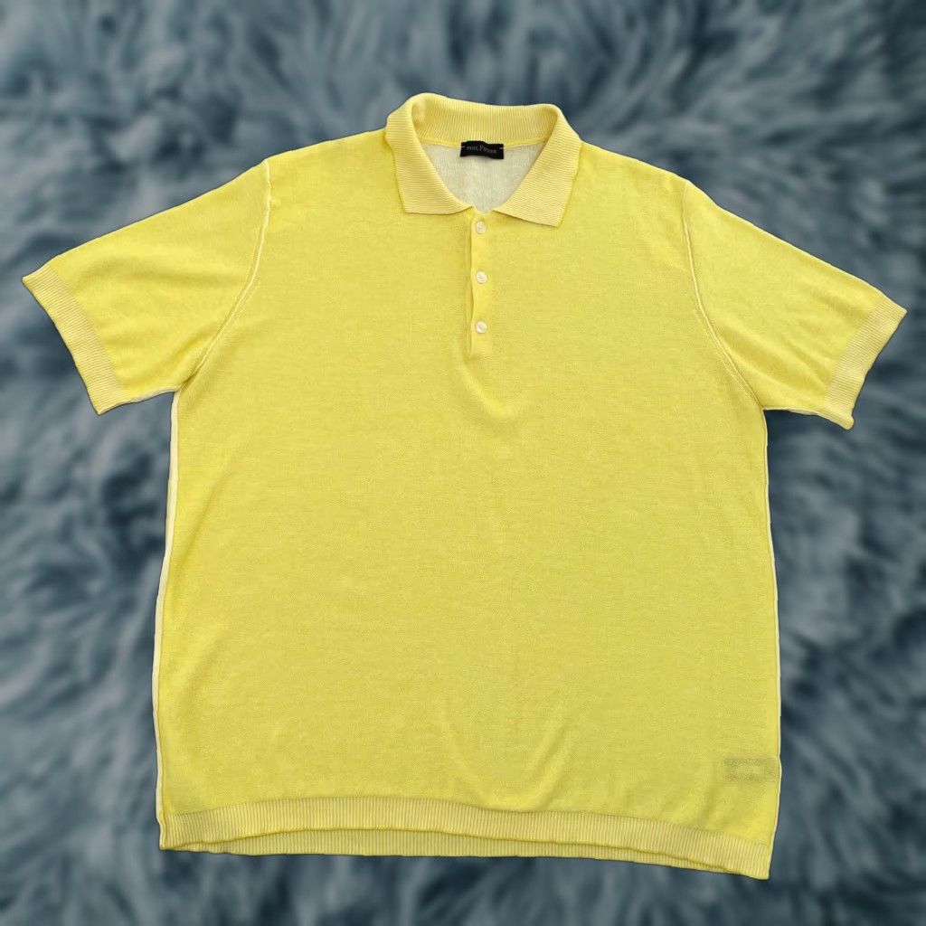 Vintage Vintage Phil Petter Polo Shirt Adult XL Cotton Knit Yellow Men’s Short Sleeve Casual Mens XL Size US XL / EU 56 / 4 - 1 Thumbnail