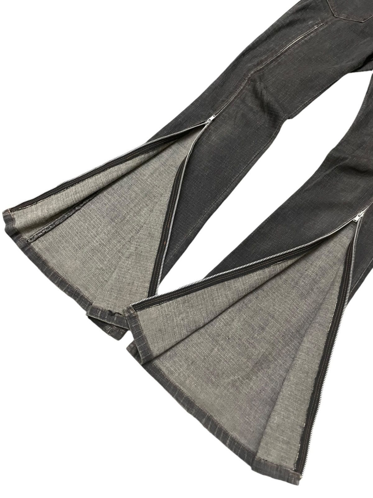 Le Grande Bleu (L.G.B.) JokyGal Japan Zip up Flare Stacked Jeans Size US 28 / EU 44 - 3 Thumbnail