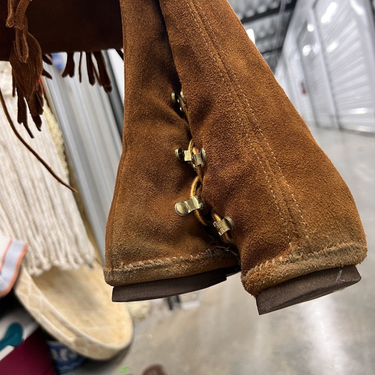 Minnetonka × Vintage 70’s Minnetonka tall lace up knee high fringe boots Size US 8 / IT 38 - 5 Thumbnail