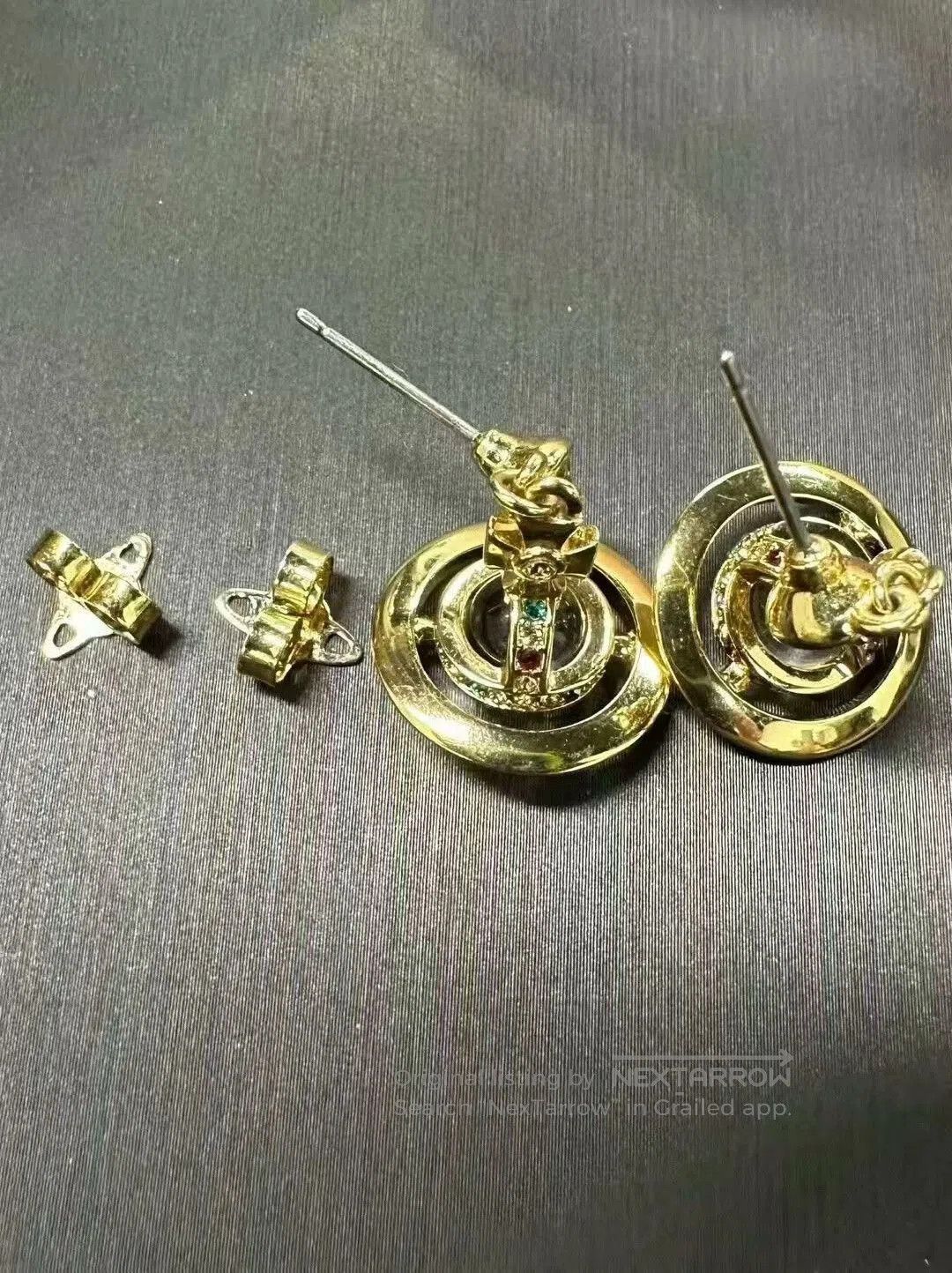 Vivienne Westwood Vivienne Westwood Gold Saturn Orb Earrings. Size ONE SIZE - 1 Thumbnail