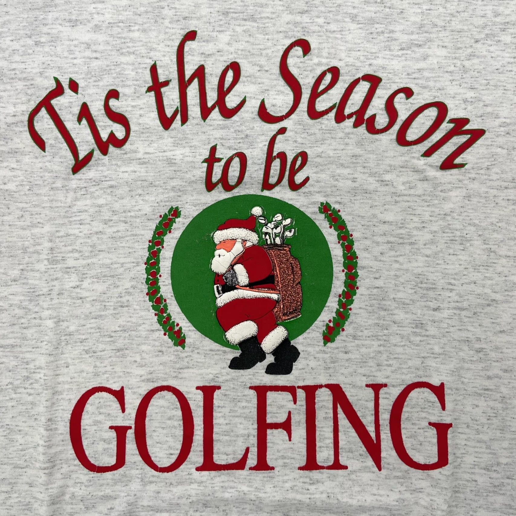 Vintage VINTAGE Sunshine Apparel Shirt Men L Gray Christmas Santa Golf Short Sleeve Crew Neck Mens Size US L / EU 52-54 / 3 - 4 Thumbnail