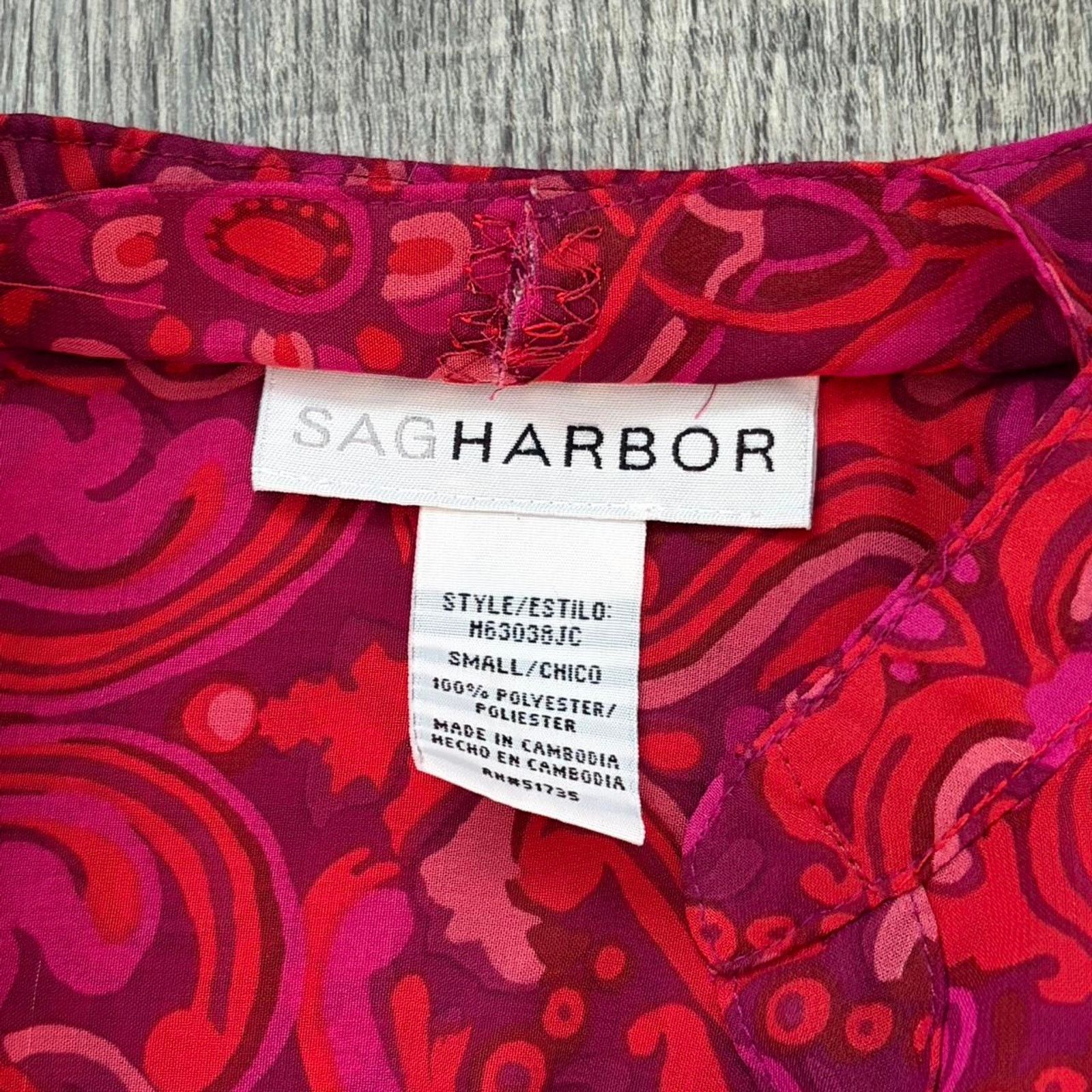 Other Sag harbor red paisley button up blouse Size S / US 4 / IT 40 - 2 Thumbnail