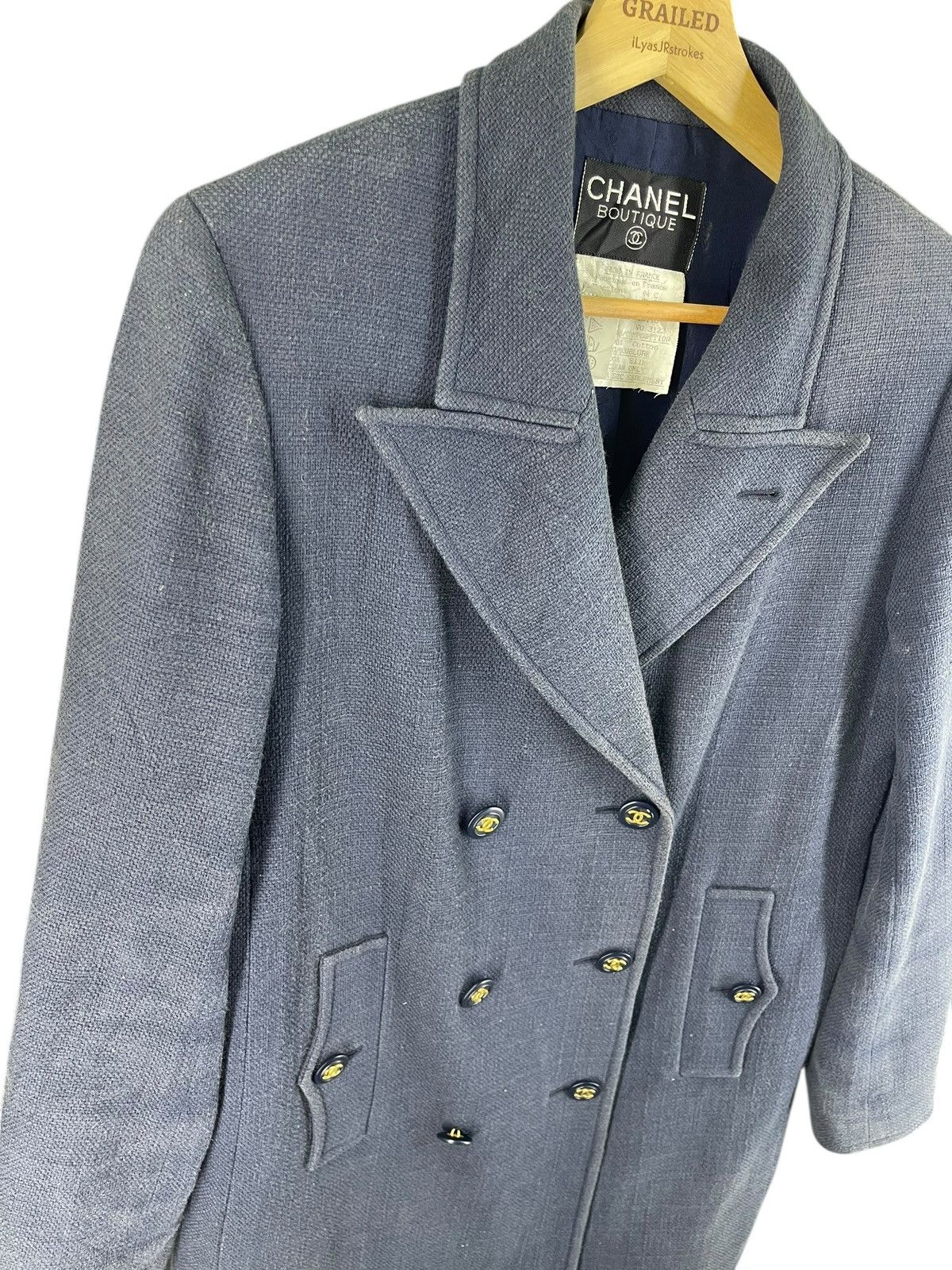 Chanel Vintage 1990's Chanel Double Breasted Jacket Rare Size XS / US 0-2 / IT 36-38 - 5 Thumbnail