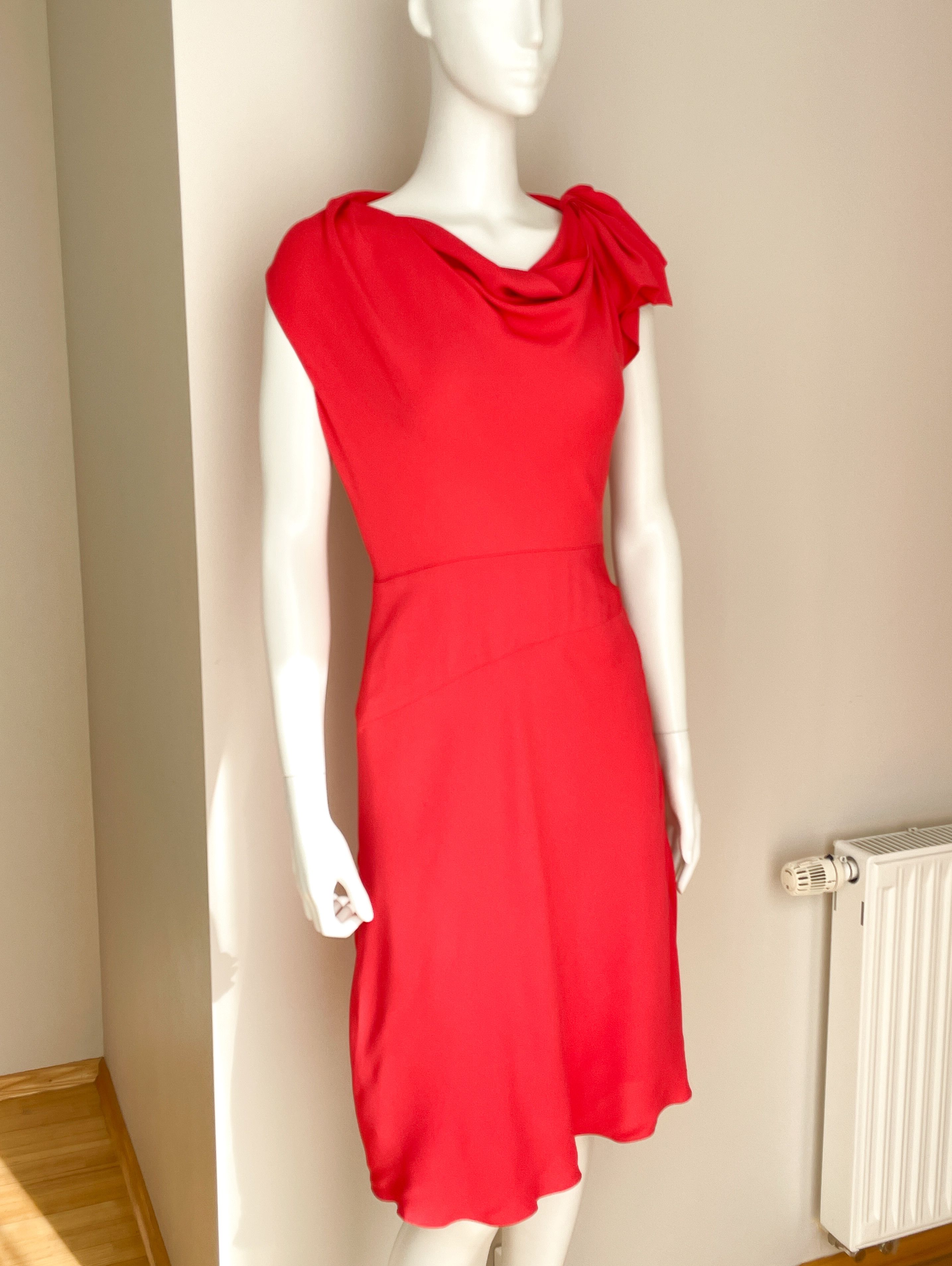 Valentino coral pink silk dress Size XS / US 0-2 / IT 36-38 - 4 Thumbnail