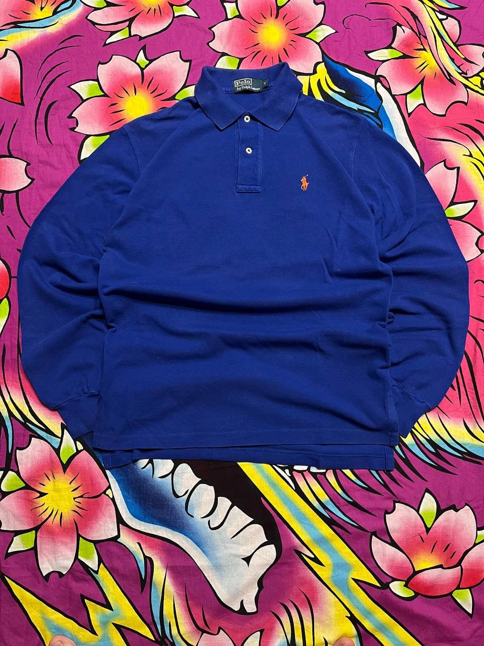 Polo Ralph Lauren × Ralph Lauren Vintage Polo Ralph Lauren rugby in blue with small horse Size US S / EU 44-46 / 1 - 1 Thumbnail