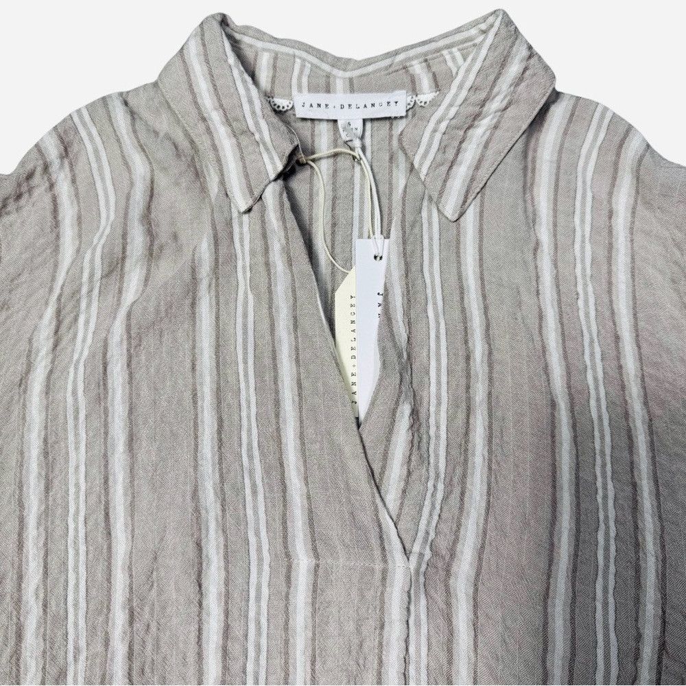 Other NWT New Jane and Delancey Textured Rayon Stripe Short Sleev Size S / US 4 / IT 40 - 9 Thumbnail