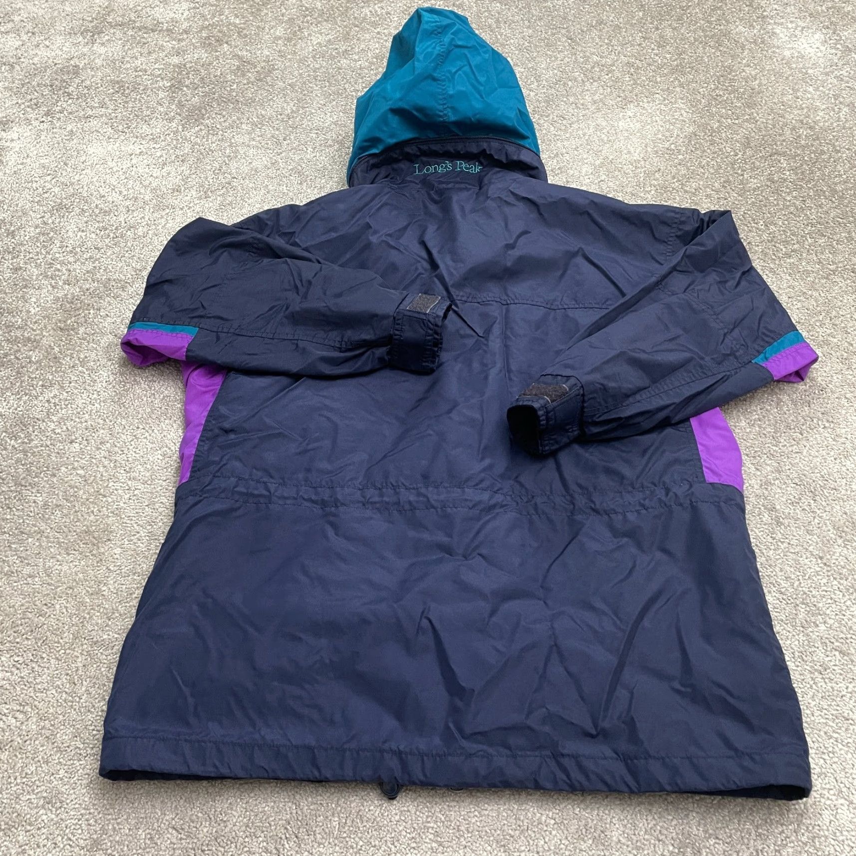 Vintage VINTAGE Columbia Long's Peak Windbreaker Jacket Womens M Blue 90s Outdoor Ski Travel Hooded Pockets Breathable Size M / US 6-8 / IT 42-44 - 2 Thumbnail