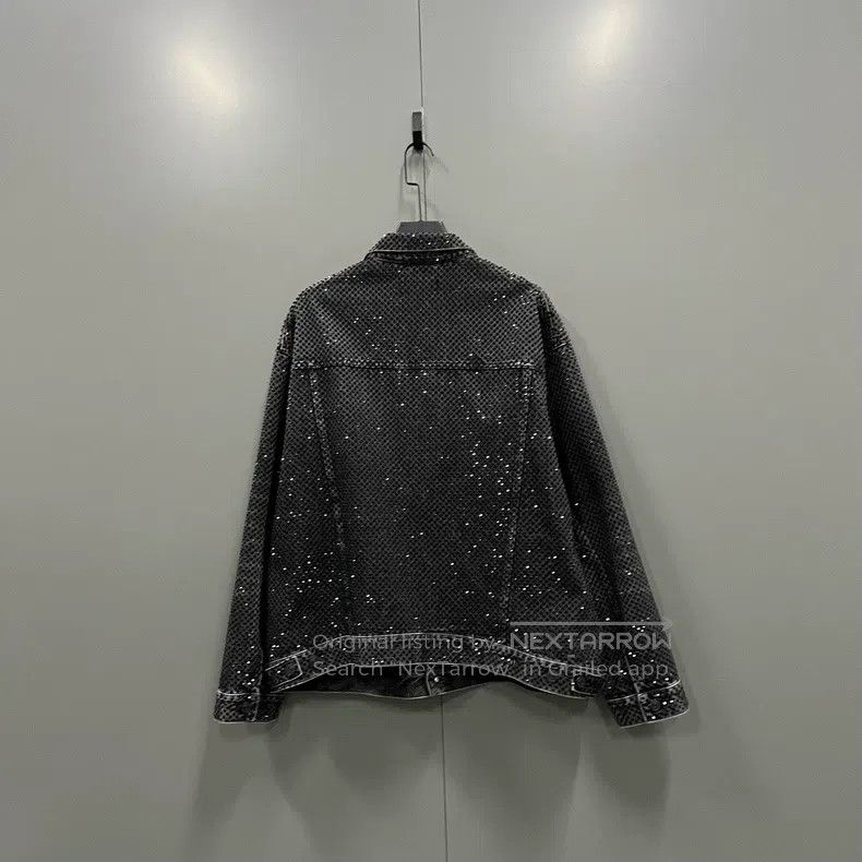 Balenciaga Balenciaga Black Crystal Studded Denim Jacket Size US XS / EU 42 / 0 - 2 Thumbnail