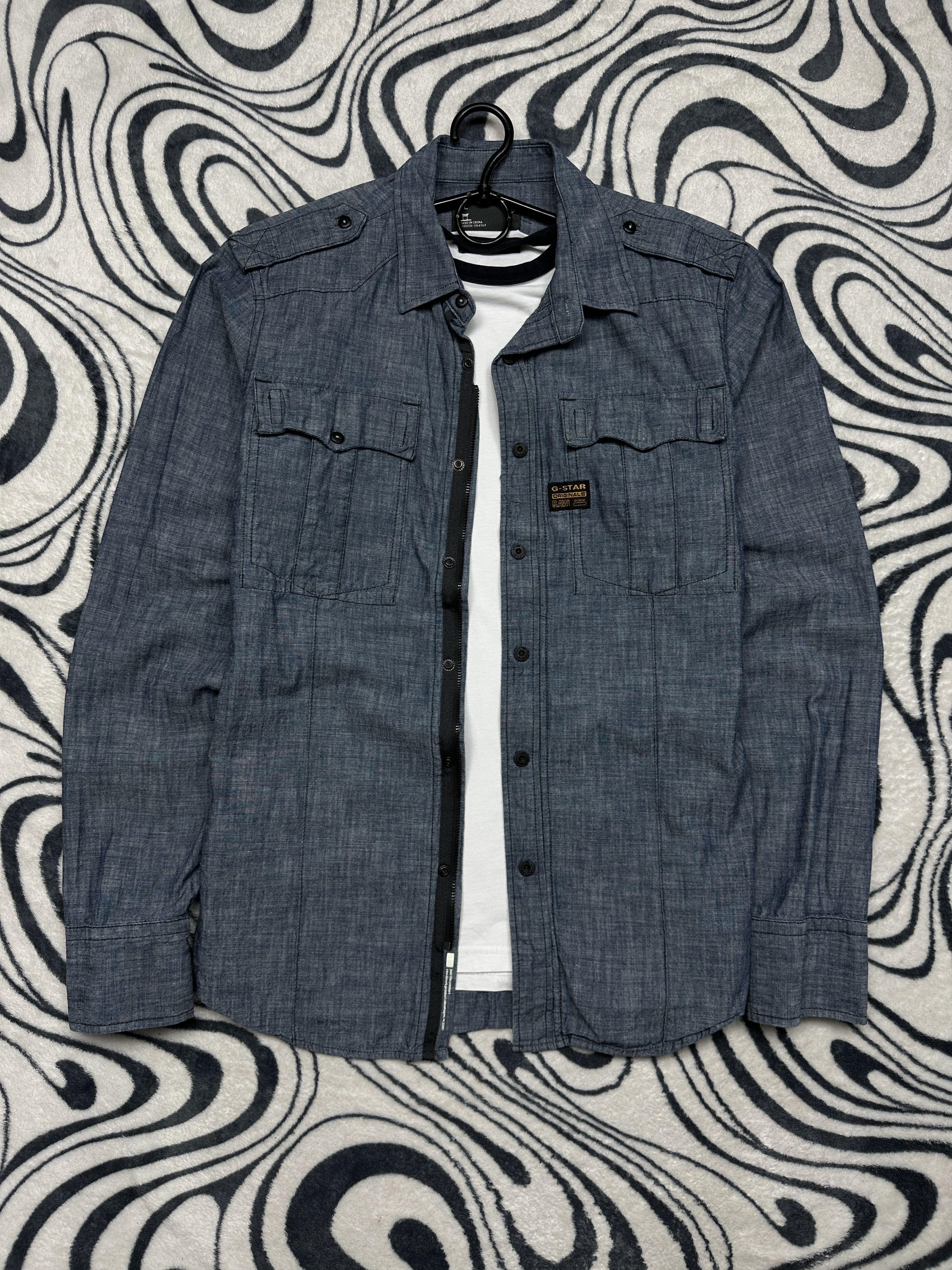 G-Star G Star Raw Mens Gould Chambray Denim Overshirt Shirt Size US L / EU 52-54 / 3 - 1 Thumbnail
