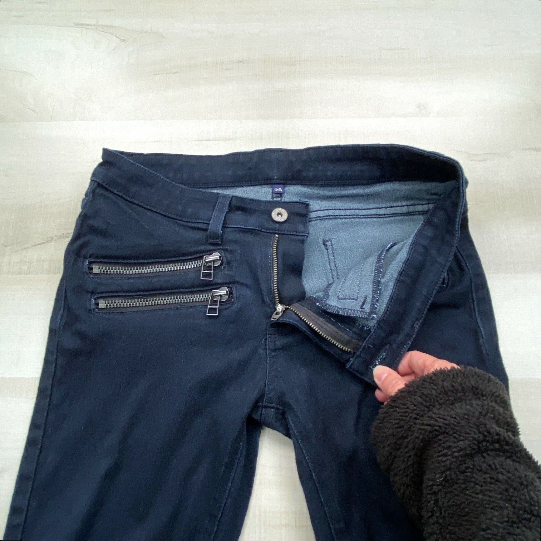 Vintage CarMar Womens Dark Blue Mid Rise Skinny Jeans 28 Regular Size 28" / US 6 / IT 42 - 3 Thumbnail