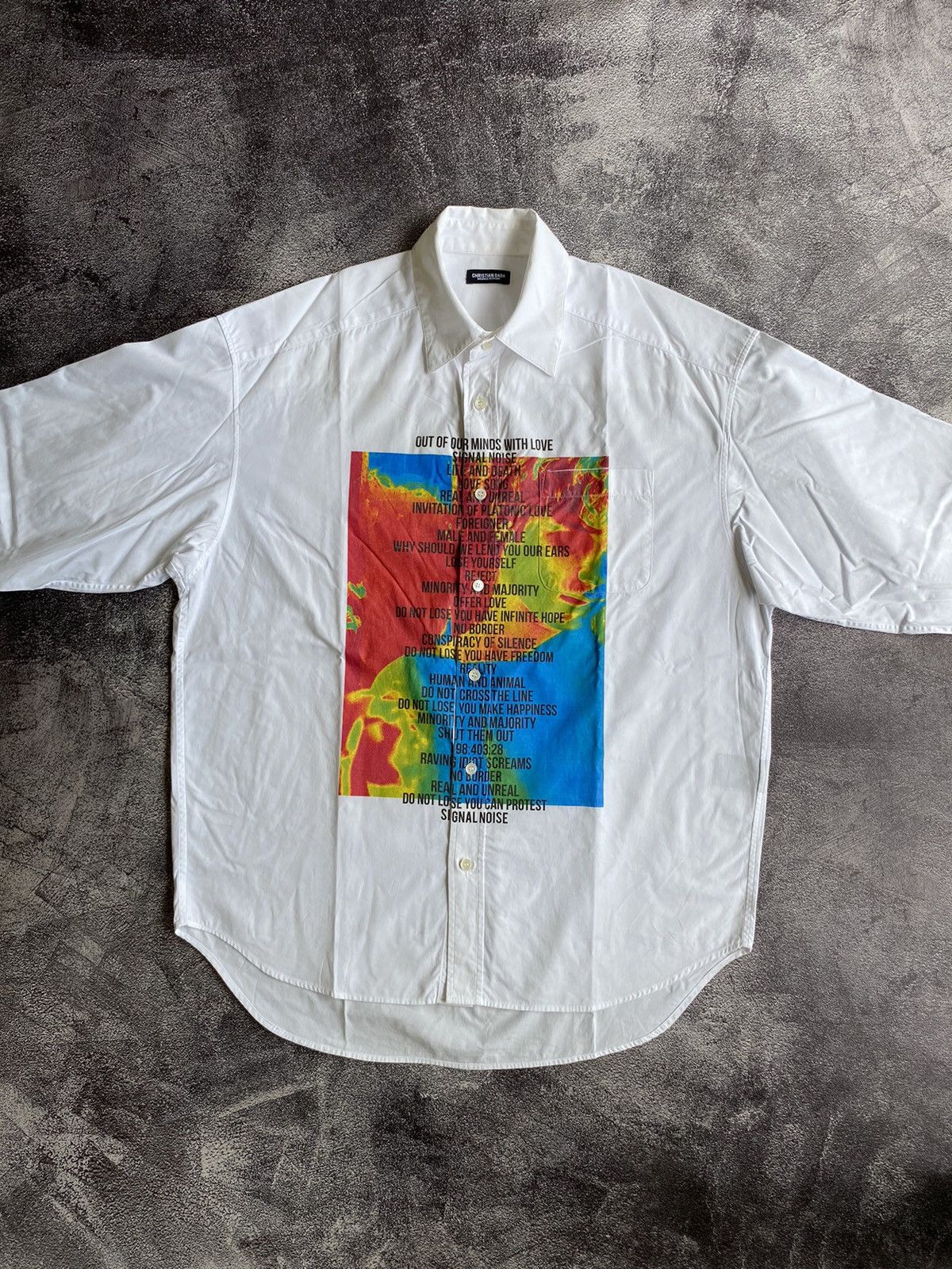 Japanese Brand Christian Dada Signal Noise Shirt Size US L / EU 52-54 / 3 - 2 Thumbnail