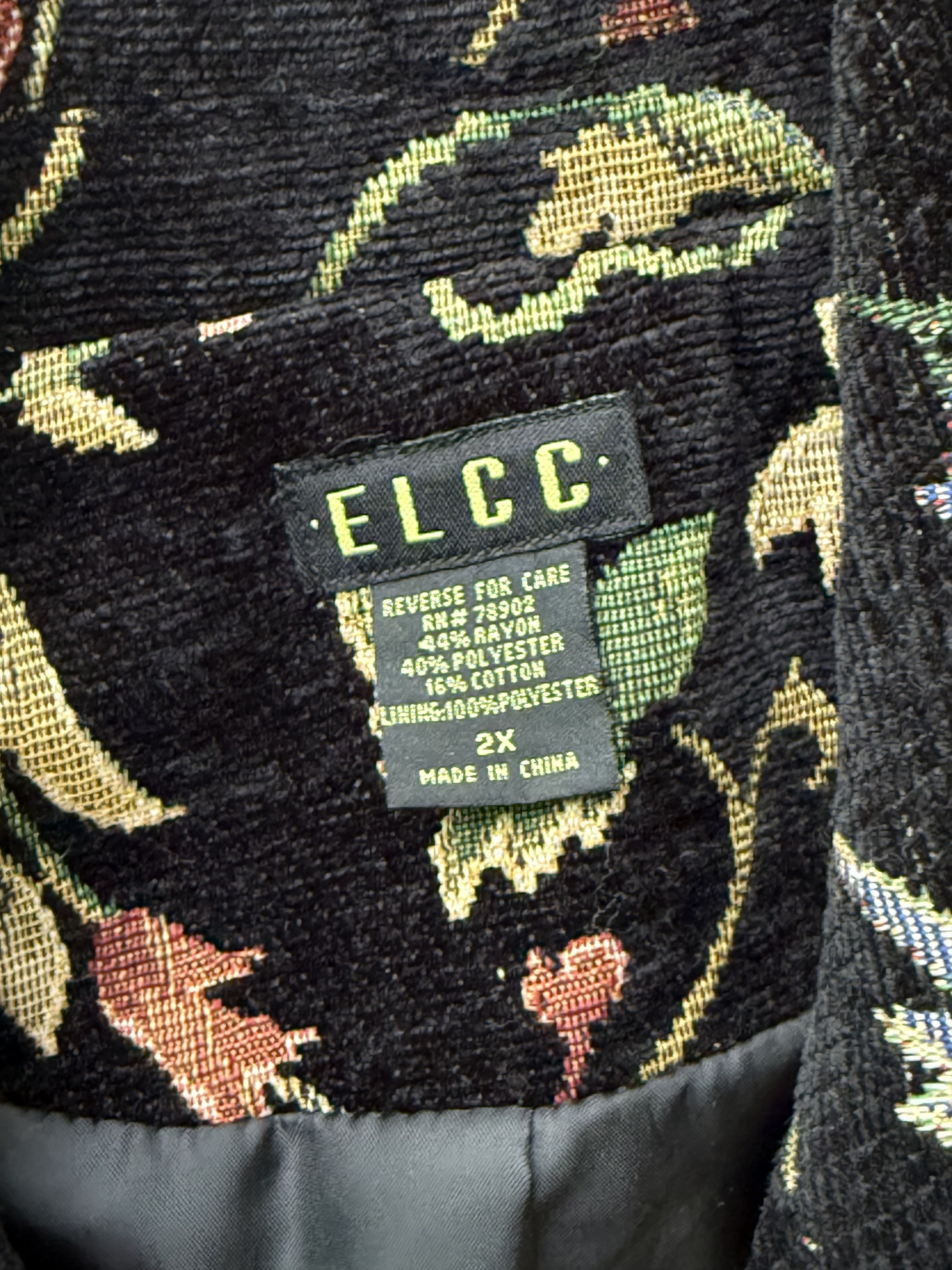 Vintage Vintage Dark Floral Jacket by ELCC Size US XXL / EU 58 / 5 - 2 Thumbnail