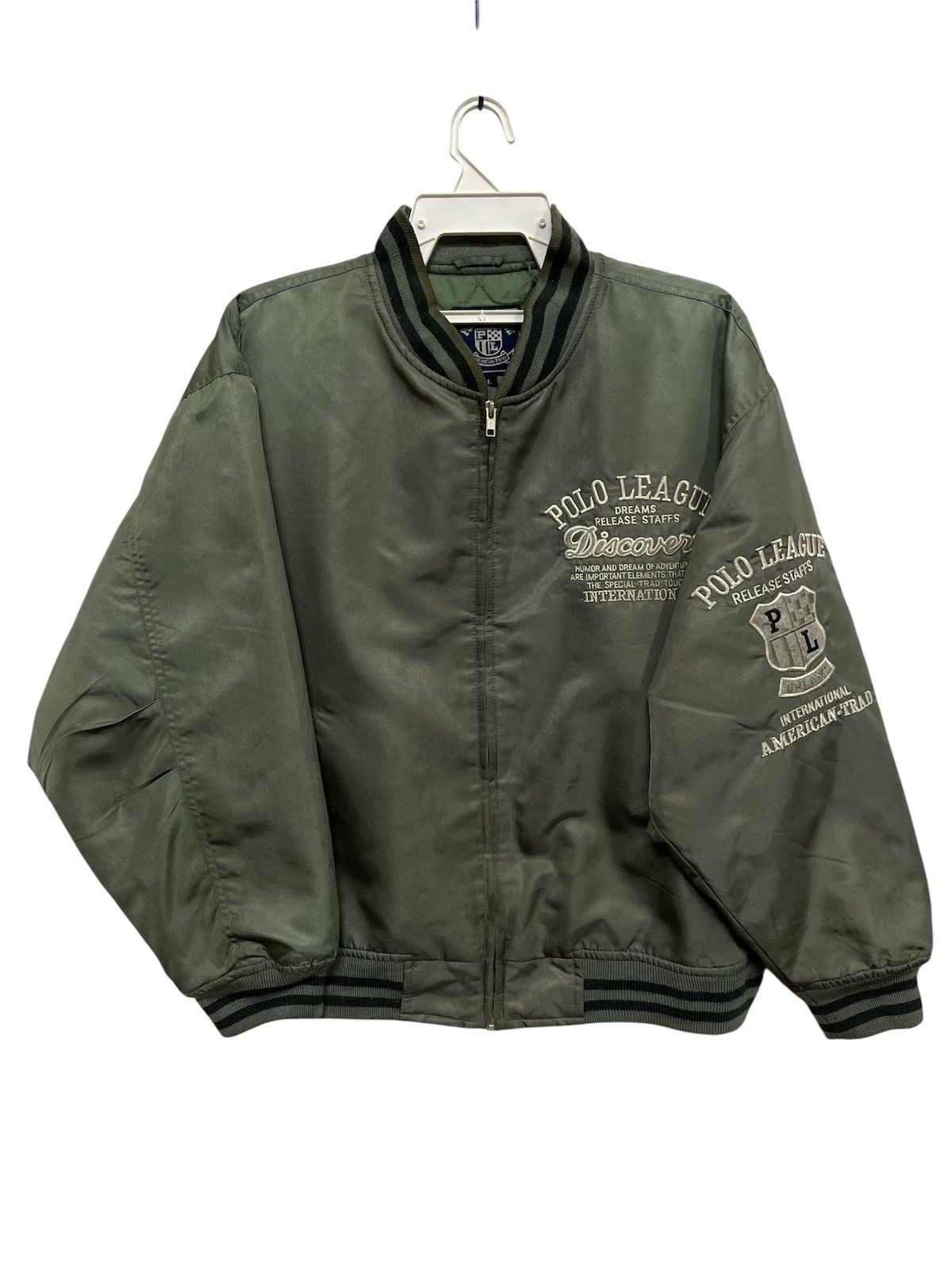 Polo Ralph Lauren Vintage 90s POLO LEAGUE Bomber Jacket Size US L / EU 52-54 / 3 - 1 Thumbnail