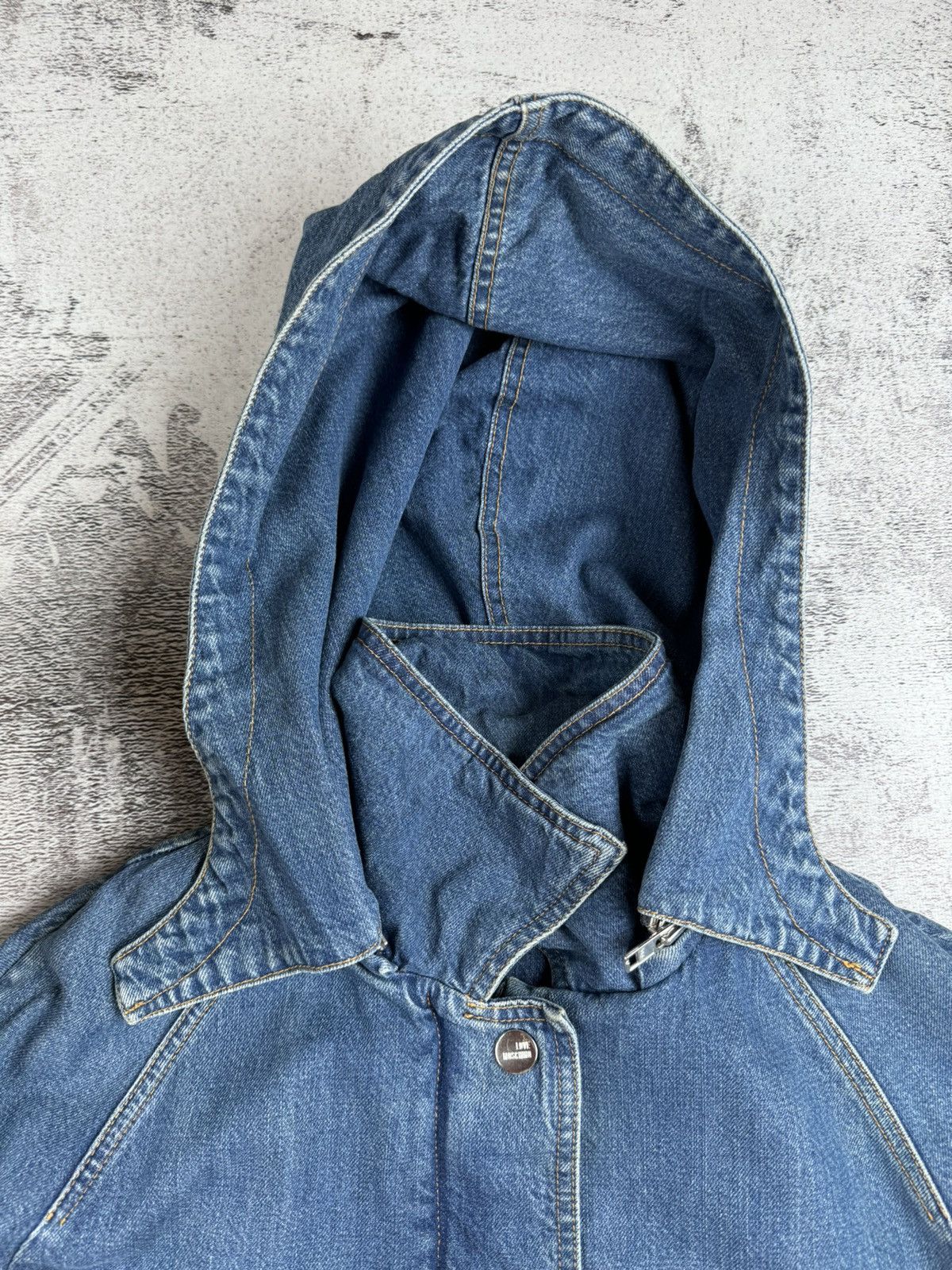 Love Moschino Moschino Made in Italy Denim Jeans Trench Coat Jacket Size S / US 4 / IT 40 - 11 Thumbnail