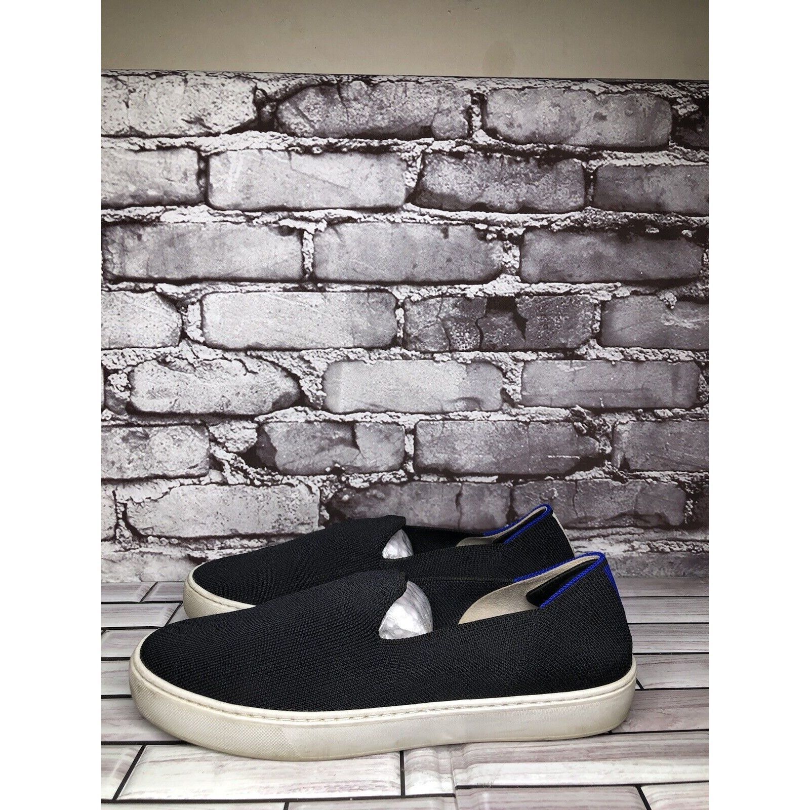 Other Rothy’s Black Knit Fabric The Original Slip On Sneaker Shoes Size US 11 / IT 41 - 15 Thumbnail