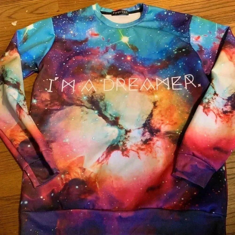 Designer Galactic Dreamer Sweatshirt - Colorful Universe Print Size S / US 4 / IT 40 - 2 Thumbnail