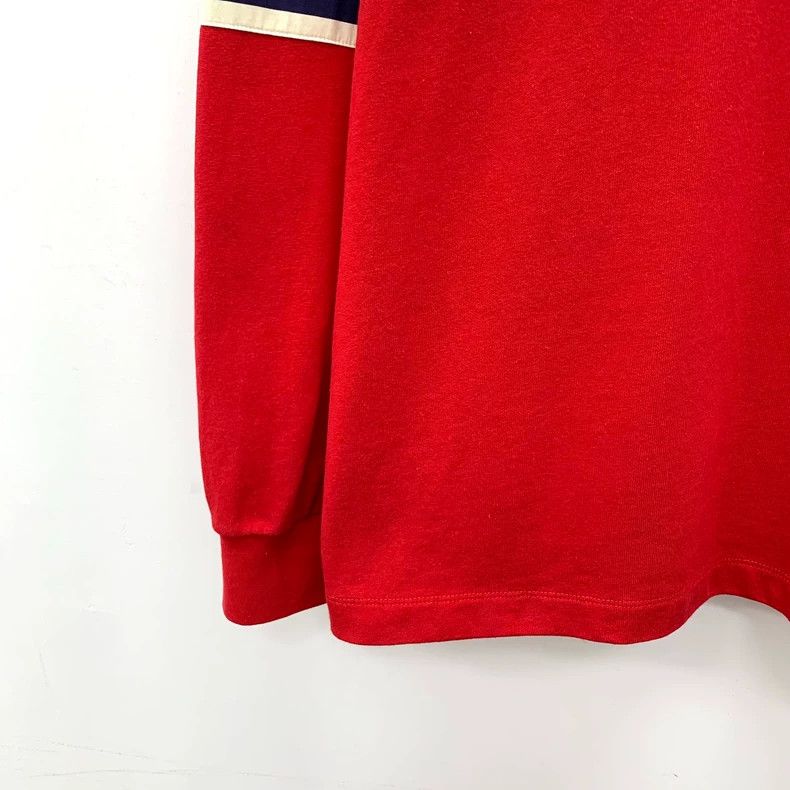 Gucci Gucci Red striped logo cotton lapel long-sleeved Polo shir Size US L / EU 52-54 / 3 - 4 Thumbnail