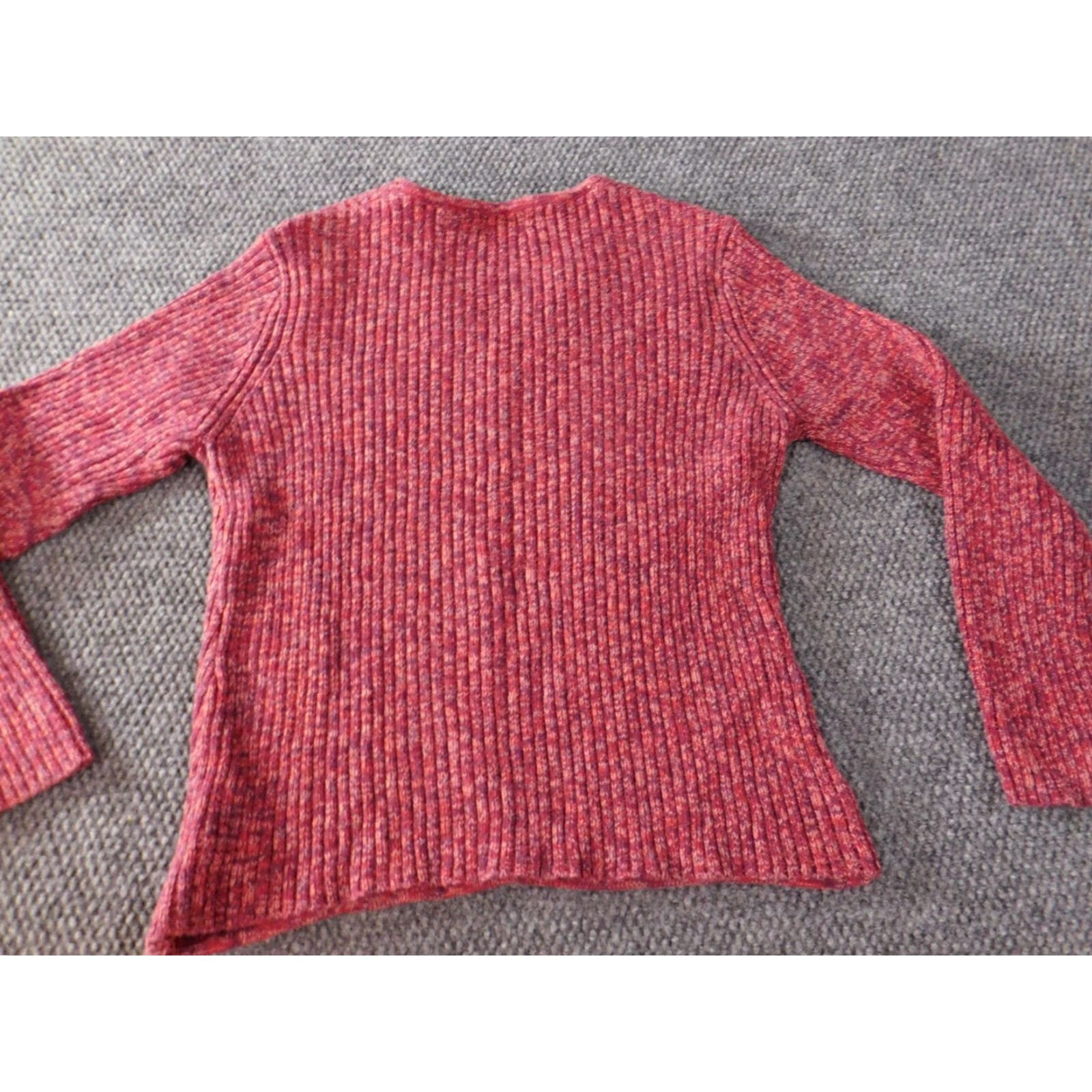 Vintage St.John's Bay Womens Pullover Sweater V-Neck XL Pink Knit Cotton Solid Stretch Size XL / US 12-14 / IT 48-50 - 7 Thumbnail