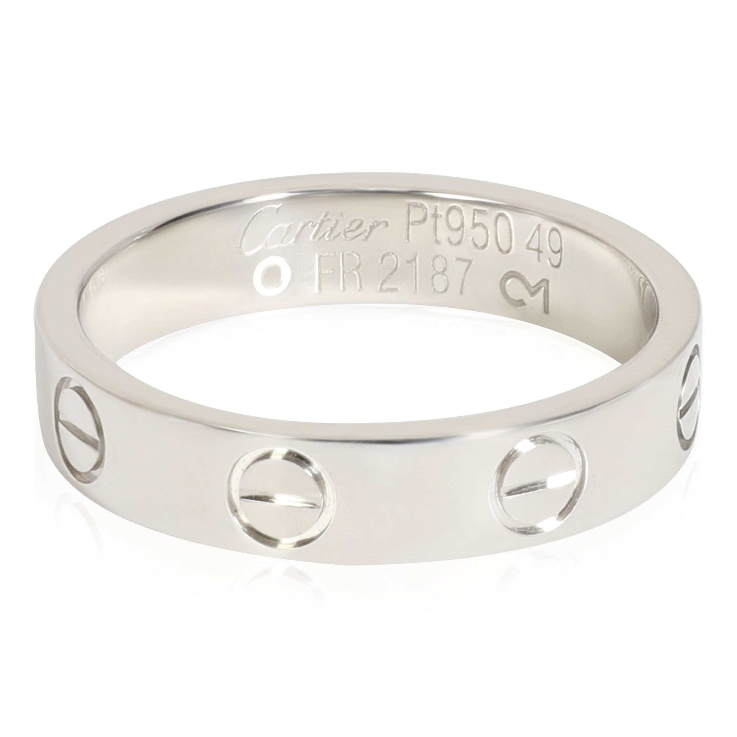 image of Cartier Love Wedding Ring In 950 Platinum in Silver, Women's