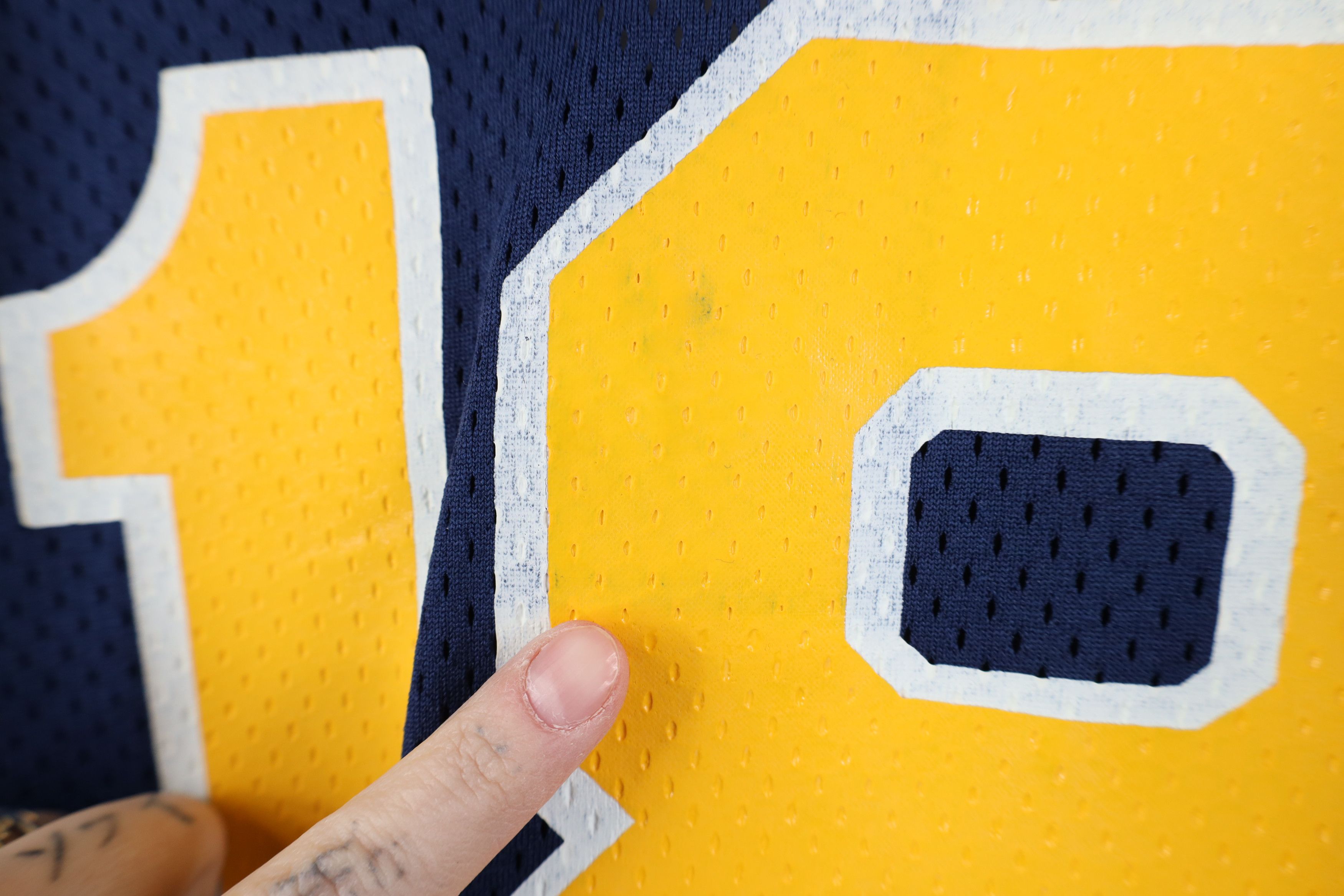 Vintage Vintage 90s Michigan Rams Mesh Henley Baseball Jersey Blue Size US XXL / EU 58 / 5 - 9 Thumbnail