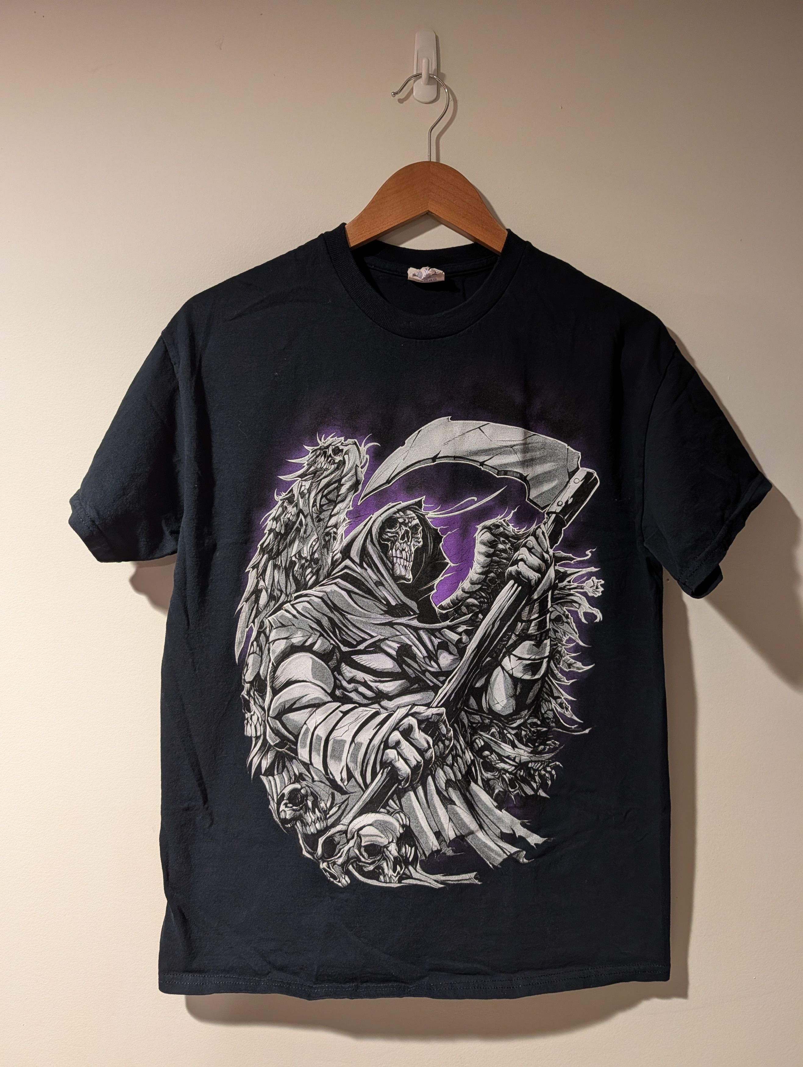 Arts & Science Vintage Grim Reaper T-Shirt Skulls Scythe Graphic Goth Size US M / EU 48-50 / 2 - 1 Thumbnail