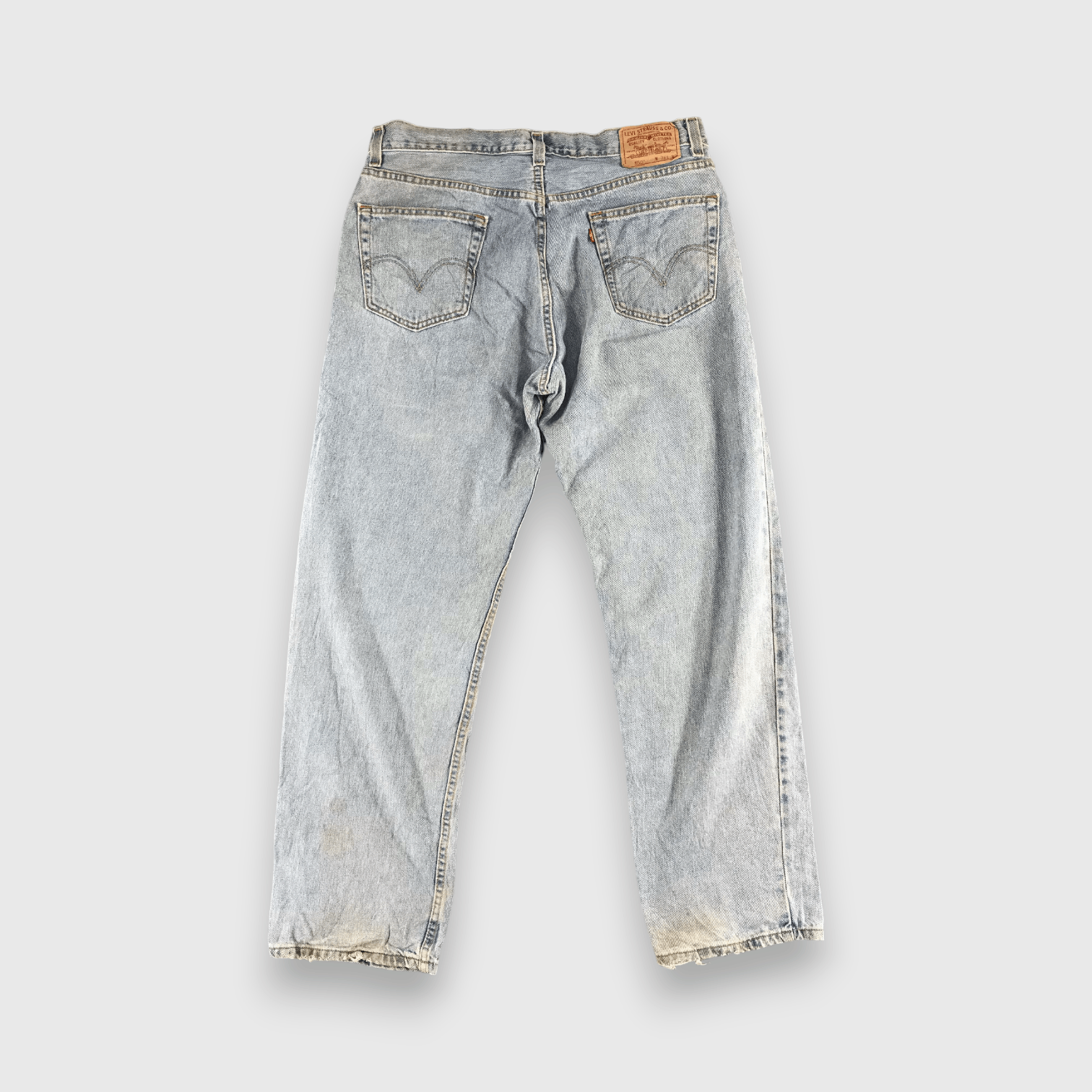 Levi's Vintage Levis 550 Jeans Dirty Light Wash - J500 Size US 37 - 2 Thumbnail