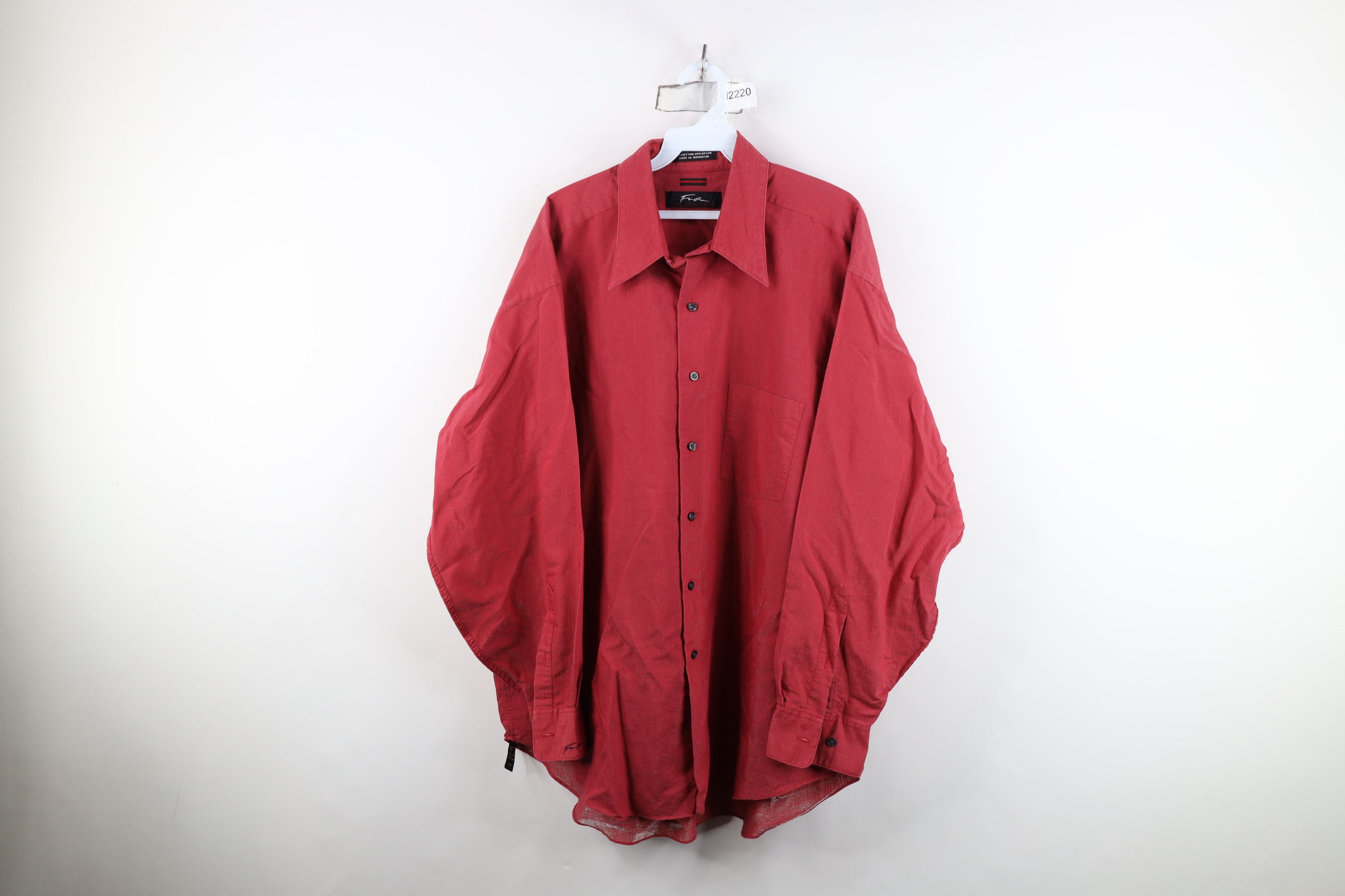 Fubu Vintage 90s Y2K FUBU Metallic Collared Button Shirt Red Size US L / EU 52-54 / 3 - 1 Thumbnail
