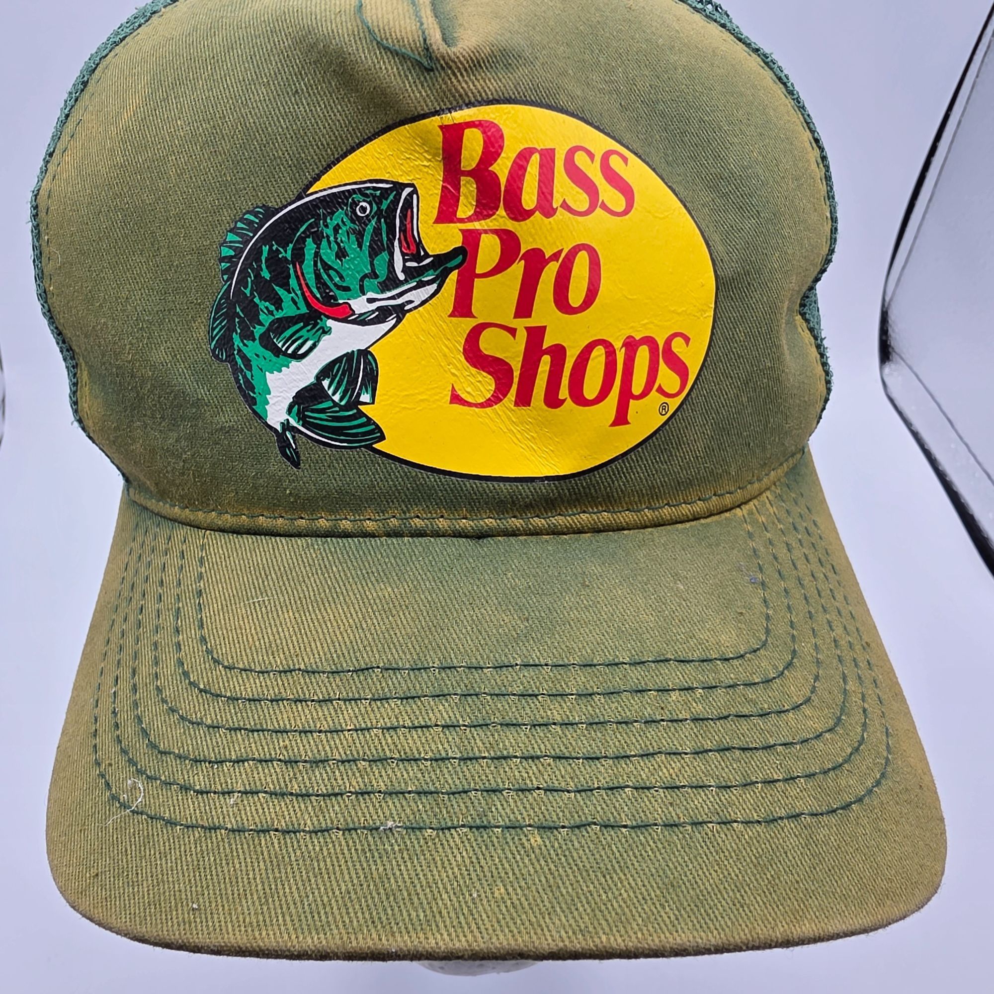 Bass Pro Shops Bass Pro Shops Green Trucker Hat With Mesh Back Snapback Out Size ONE SIZE - 5 Thumbnail