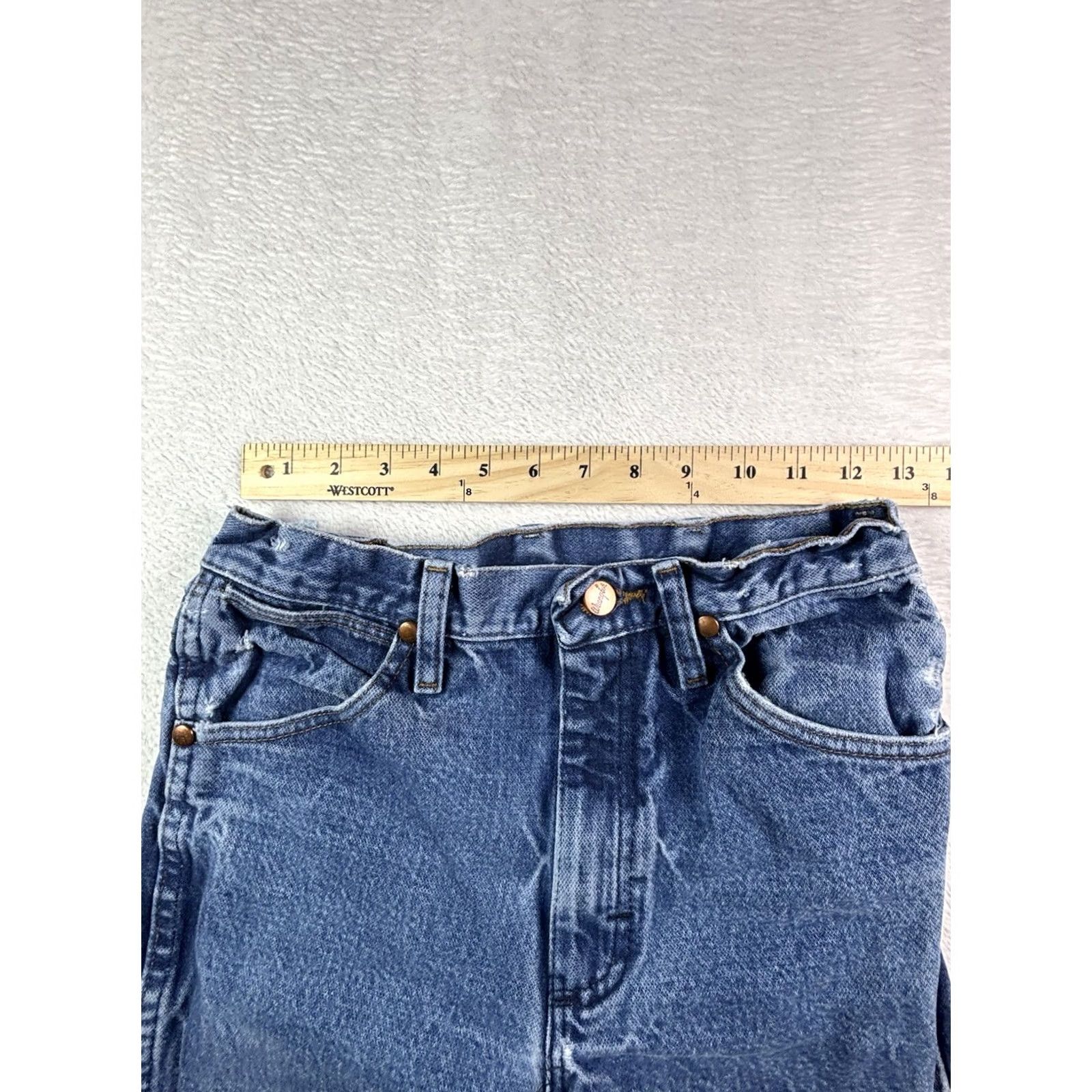 Wrangler VINTAGE Wrangler Men's Jeans 28x34 Blue Denim Cowboy Cut Rodeo Western Rancher Jeans Size US 28 / EU 44 - 6 Thumbnail