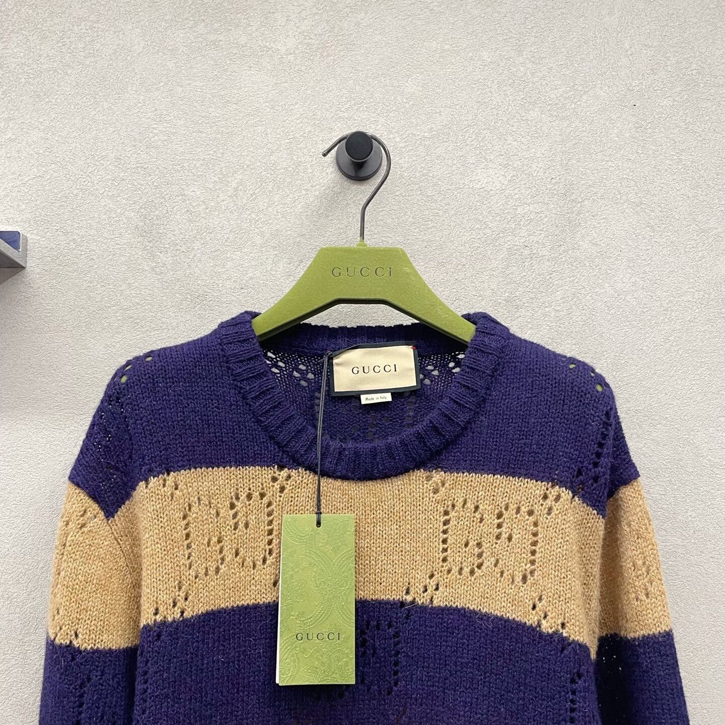 Gucci gucci striped sweater in camel color size L Size US L / EU 52-54 / 3 - 4 Thumbnail