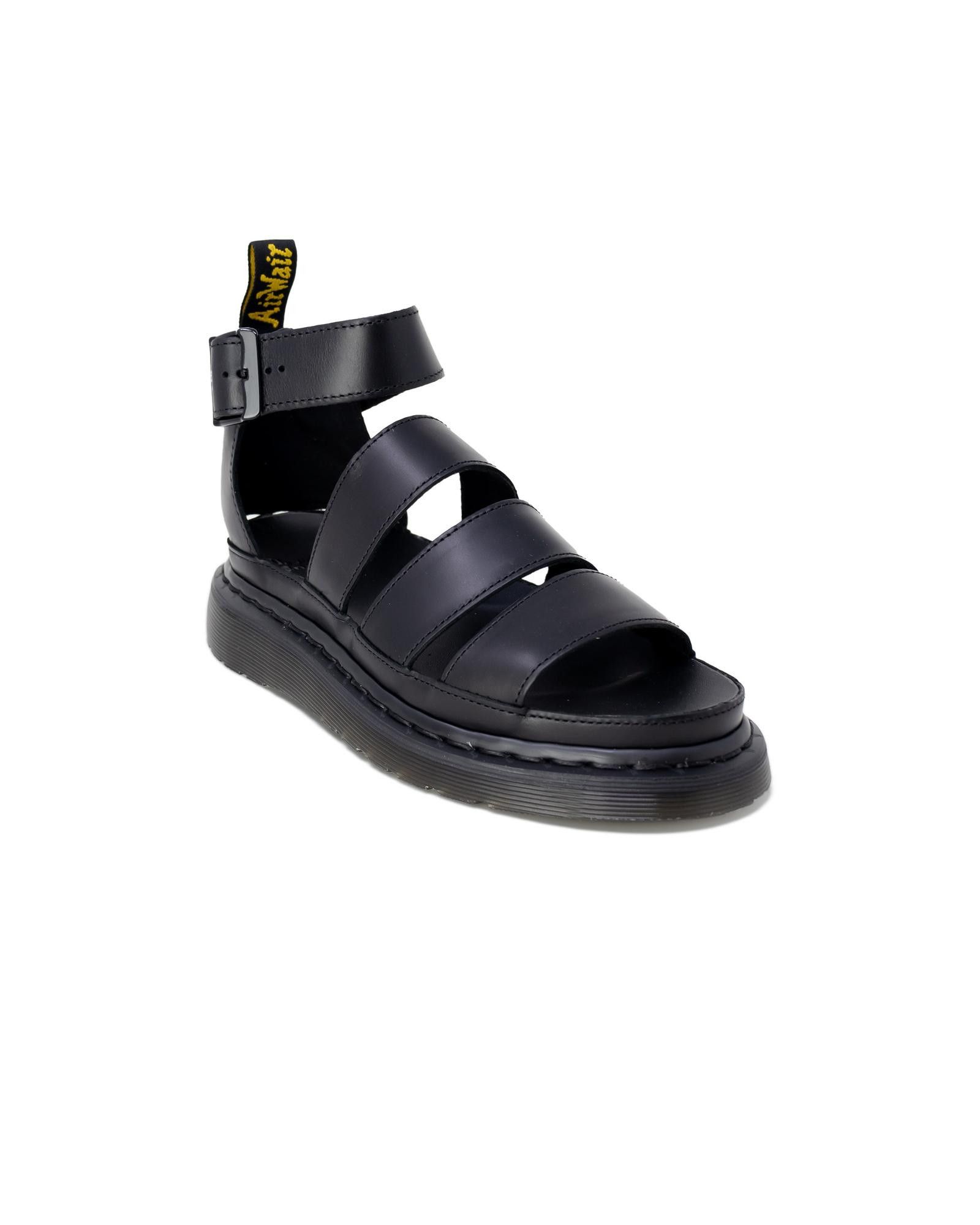 image of Dr Martens Leather Sandals With Buckle/bow Fastening in Black, Women's (Size 11)