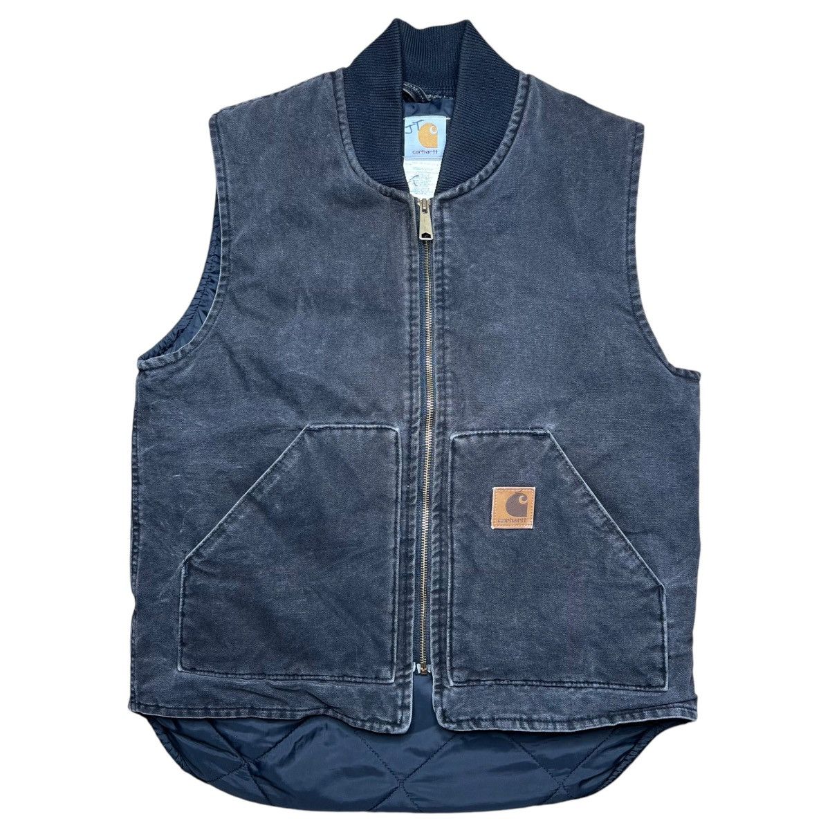 Carhartt × Streetwear × Vintage Vintage 1990s Carhartt Black Zip Up Quilt  Lined Canvas Vest | Grailed