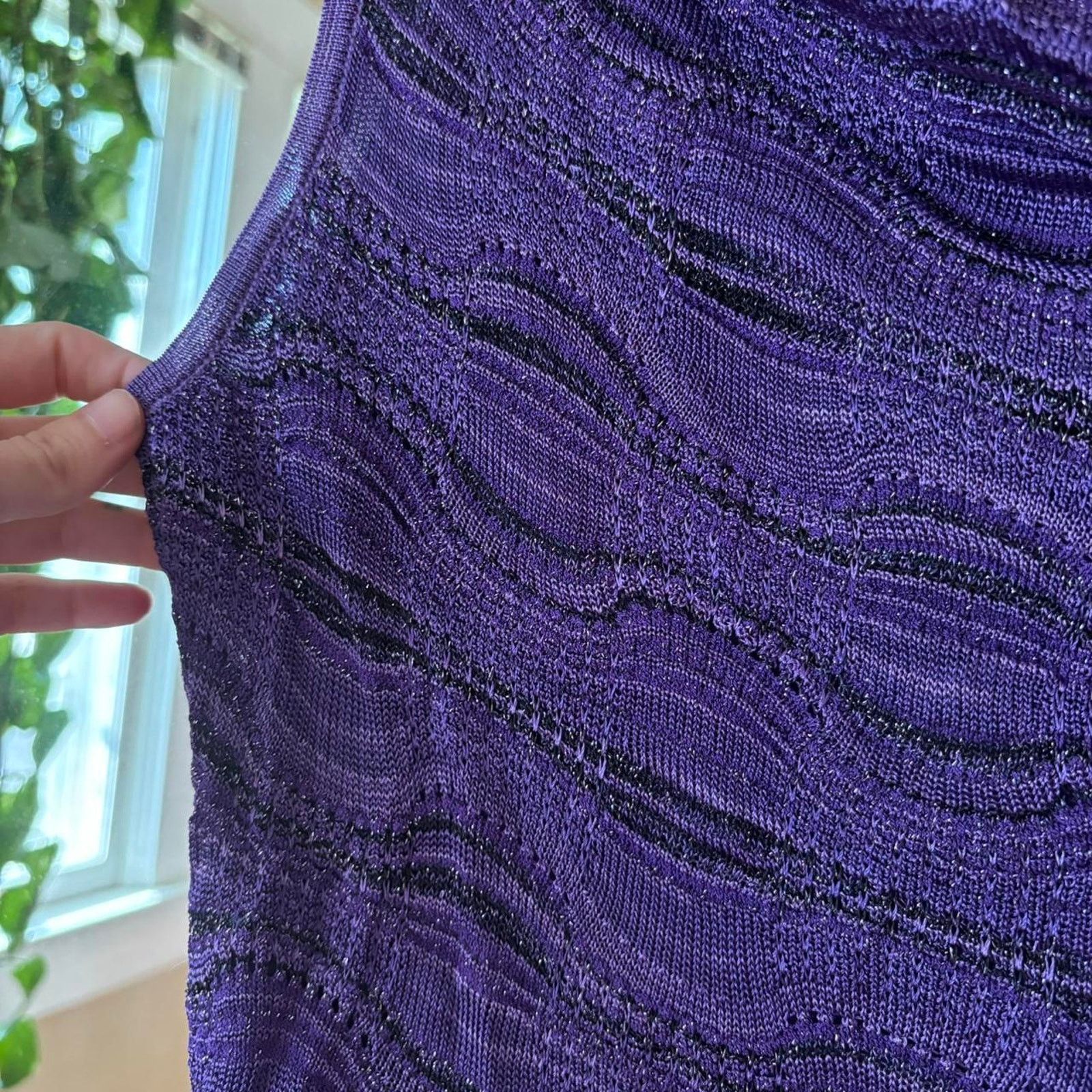 Jones New York Vintage Jones New York Y2K Purple Sparkly Tank Medium Size M / US 6-8 / IT 42-44 - 5 Thumbnail