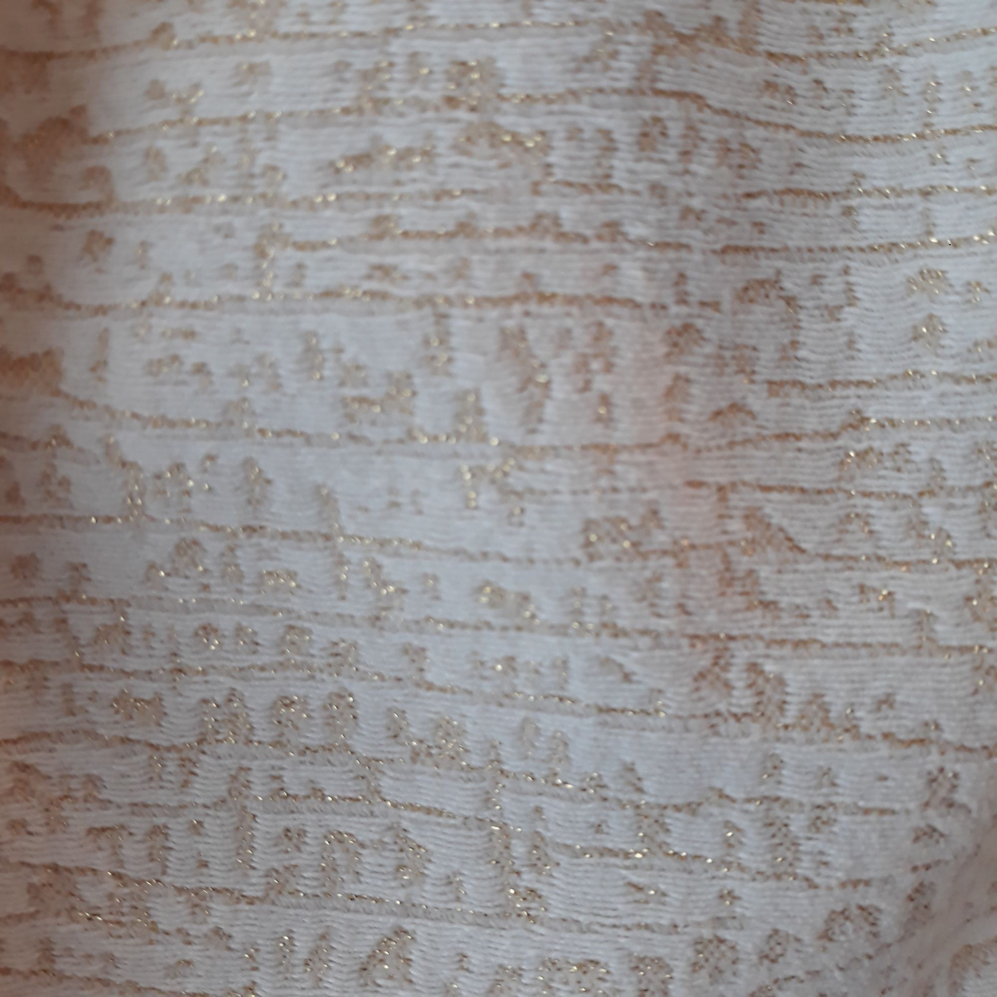 Vintage Vtg 80s Retro 60s Sheath Dress 6 Cream Brocade Jackie O Gold Size M / US 6-8 / IT 42-44 - 9 Thumbnail