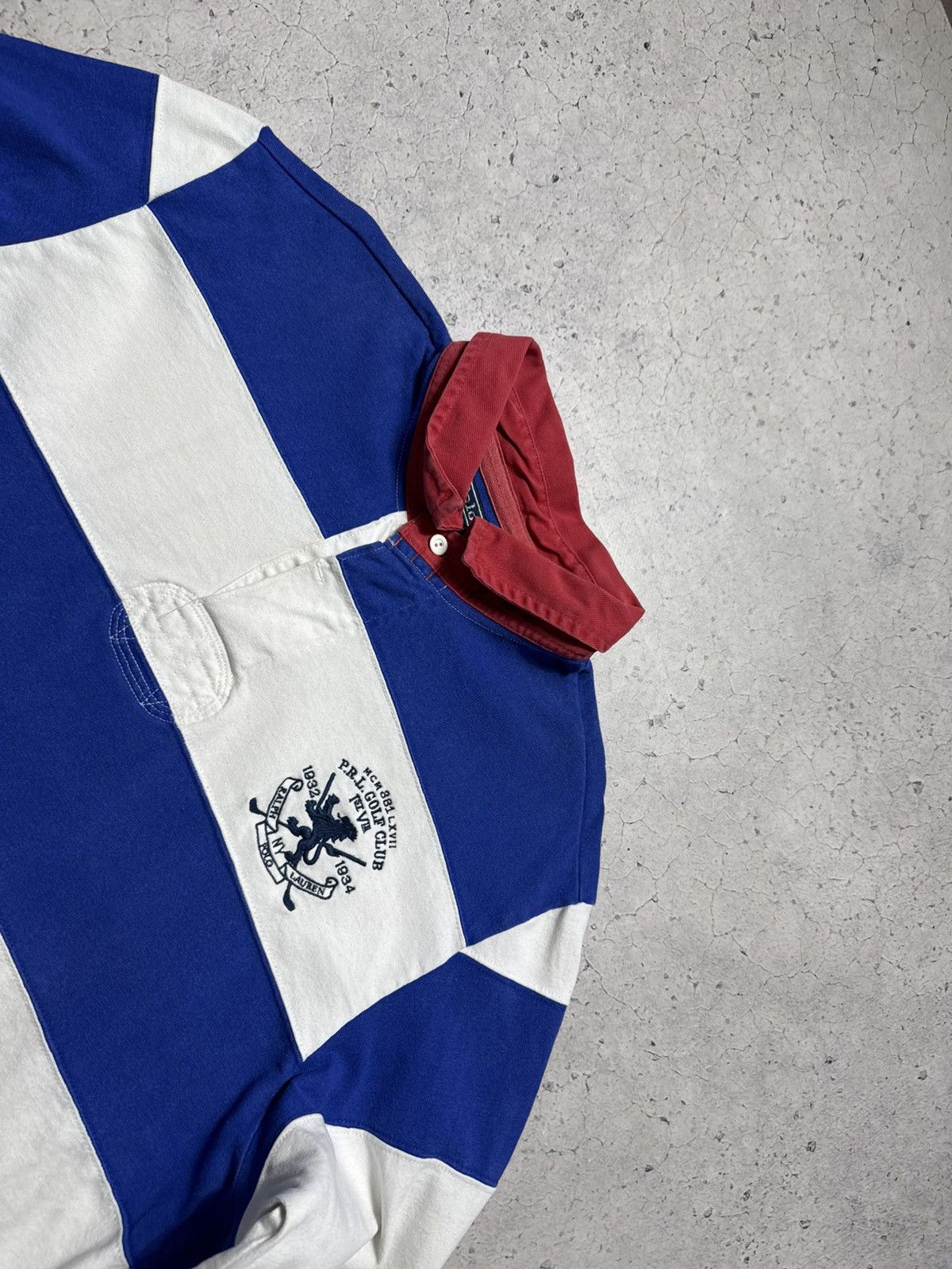 Polo Ralph Lauren Polo Ralph Lauren Striped Rugby Sweatshirt Vintage #21 Size US XXL / EU 58 / 5 - 5 Thumbnail
