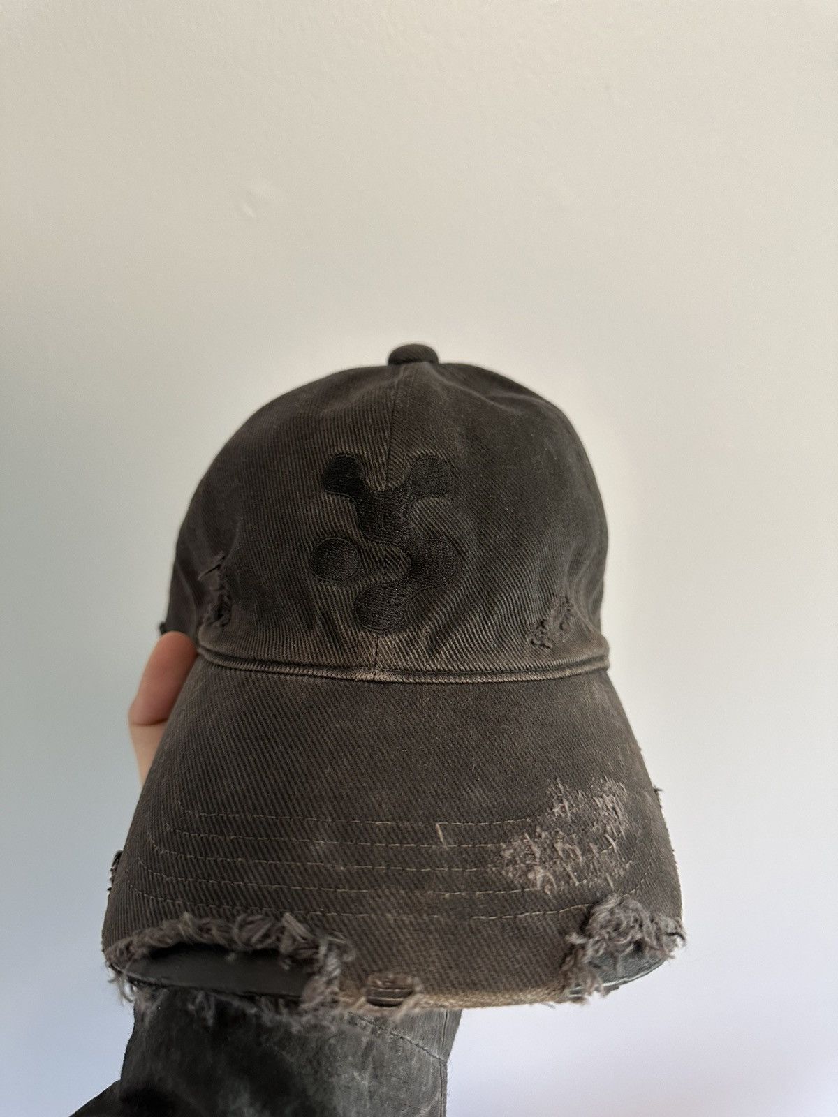 帽子 Vujade Studio Destroyed Kai CAP Vuja De Vuja De Mudwash Black Kai Destroyed PL Denim Hat