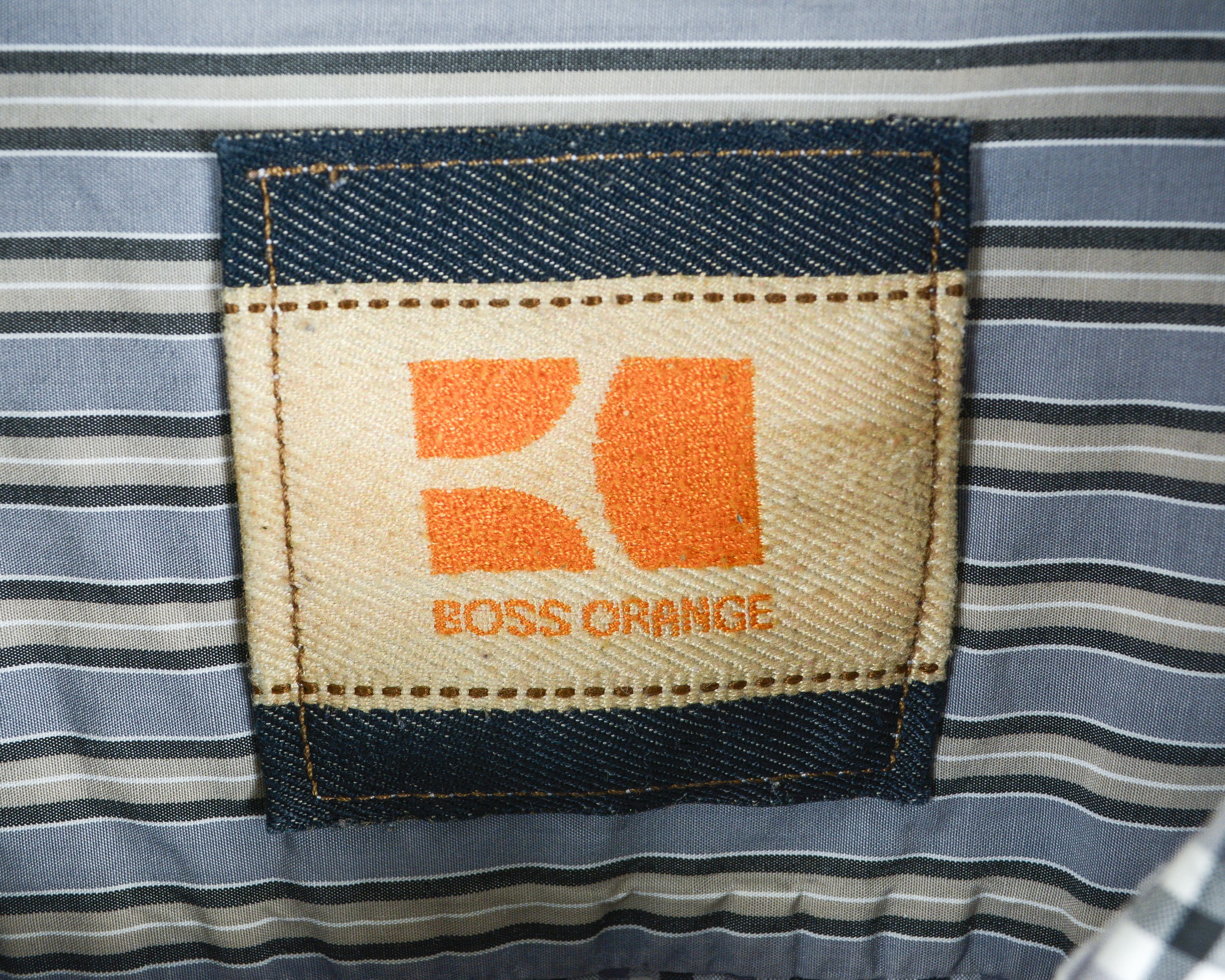 Hugo Boss Orange Label 2XL Shirt Long Sleeve Check Plaid Tartan Cotton Size US XXL / EU 58 / 5 - 3 Thumbnail