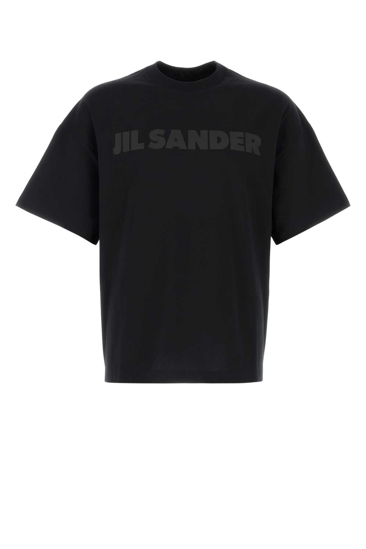 Jil Sander Black Cotton Oversize T-Shirt Size US L / EU 52-54 / 3 - 1 Thumbnail