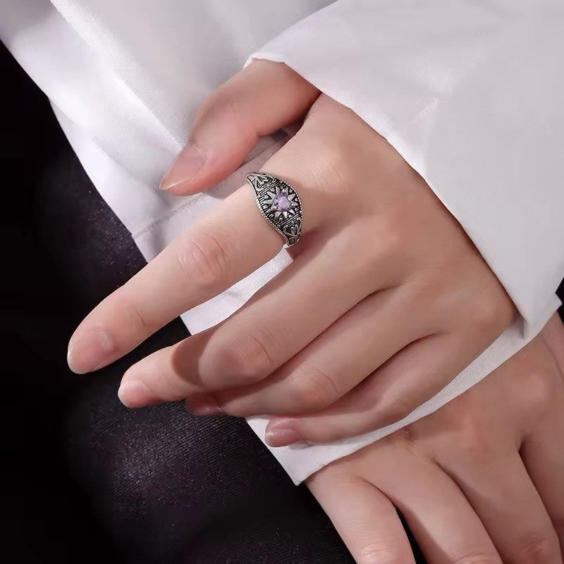 Jewelry × Vintage Creative Love Heart Sun Ring Size ONE SIZE - 2 Thumbnail
